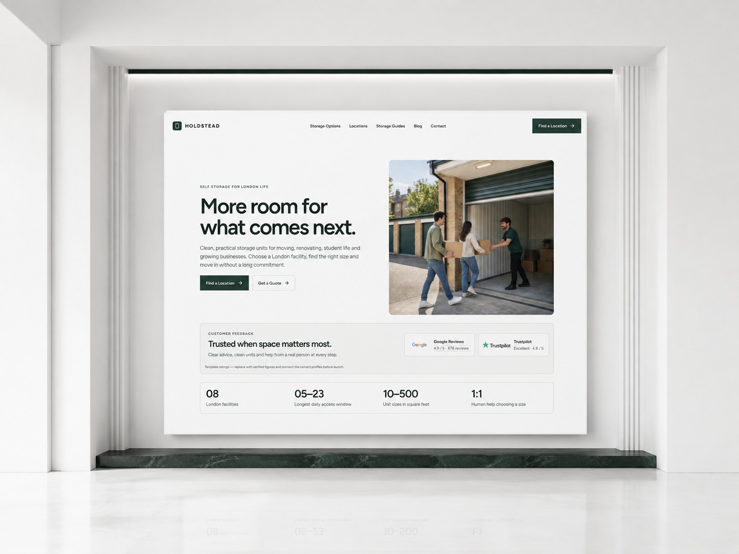 HOLDSTEAD: Free Property Website Template by baptiste.fort — Free Real Estate Framer Template preview