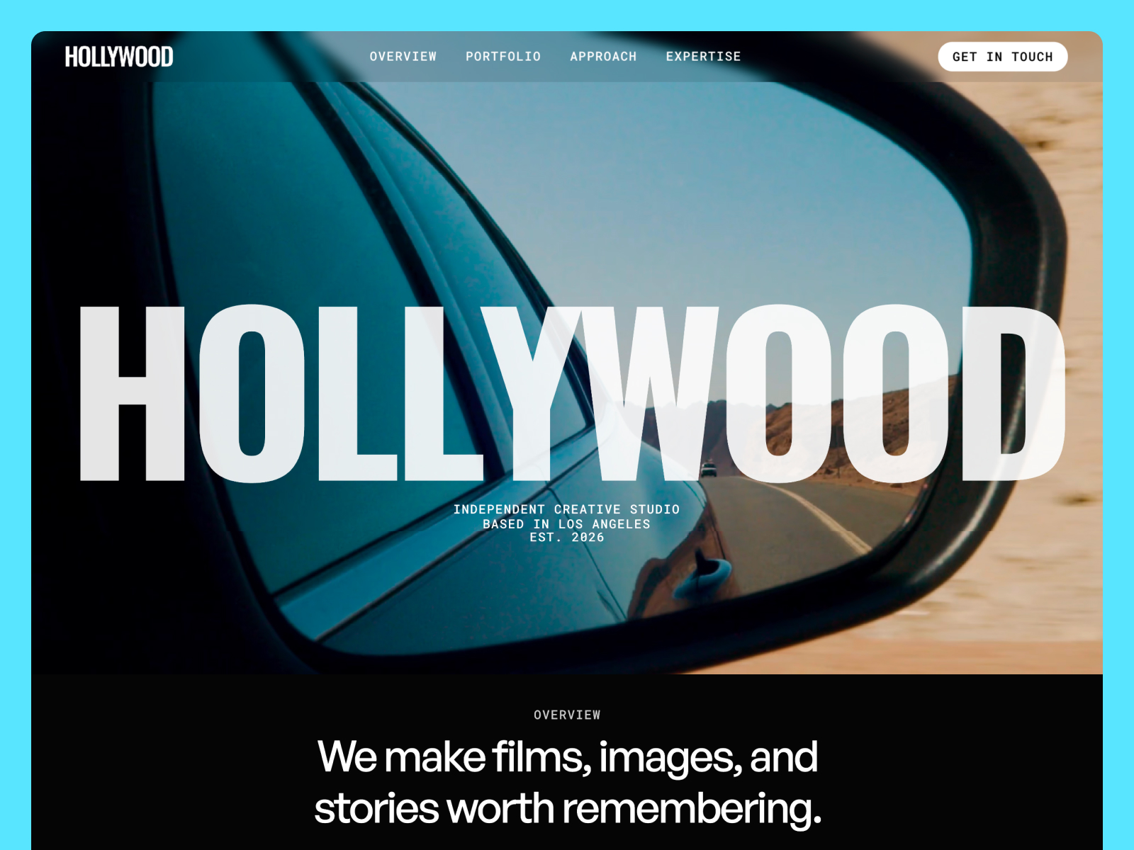 Hollywood — Free Portfolio Framer Template preview