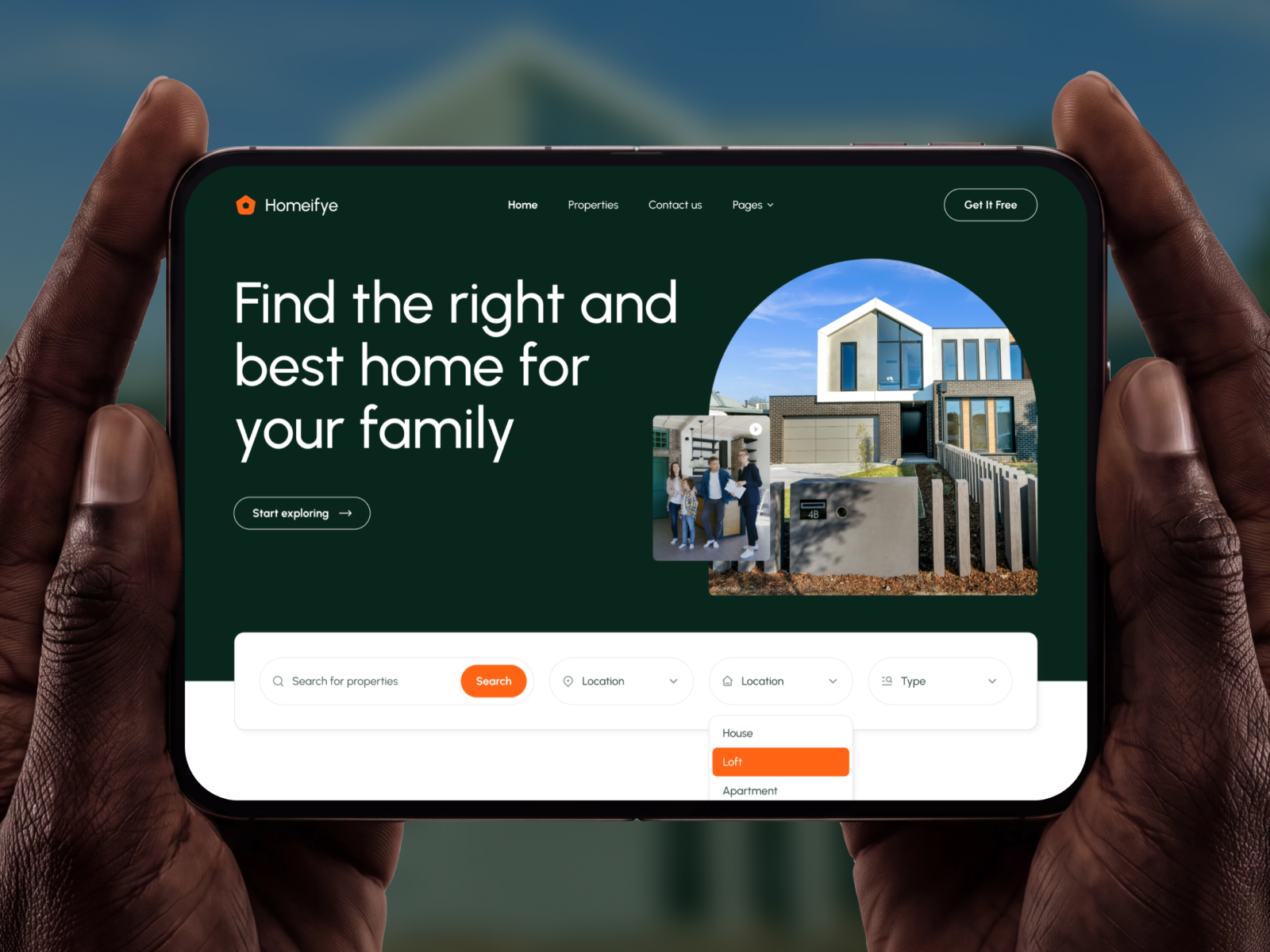 Homeifye — Free Real Estate Template for Framer preview