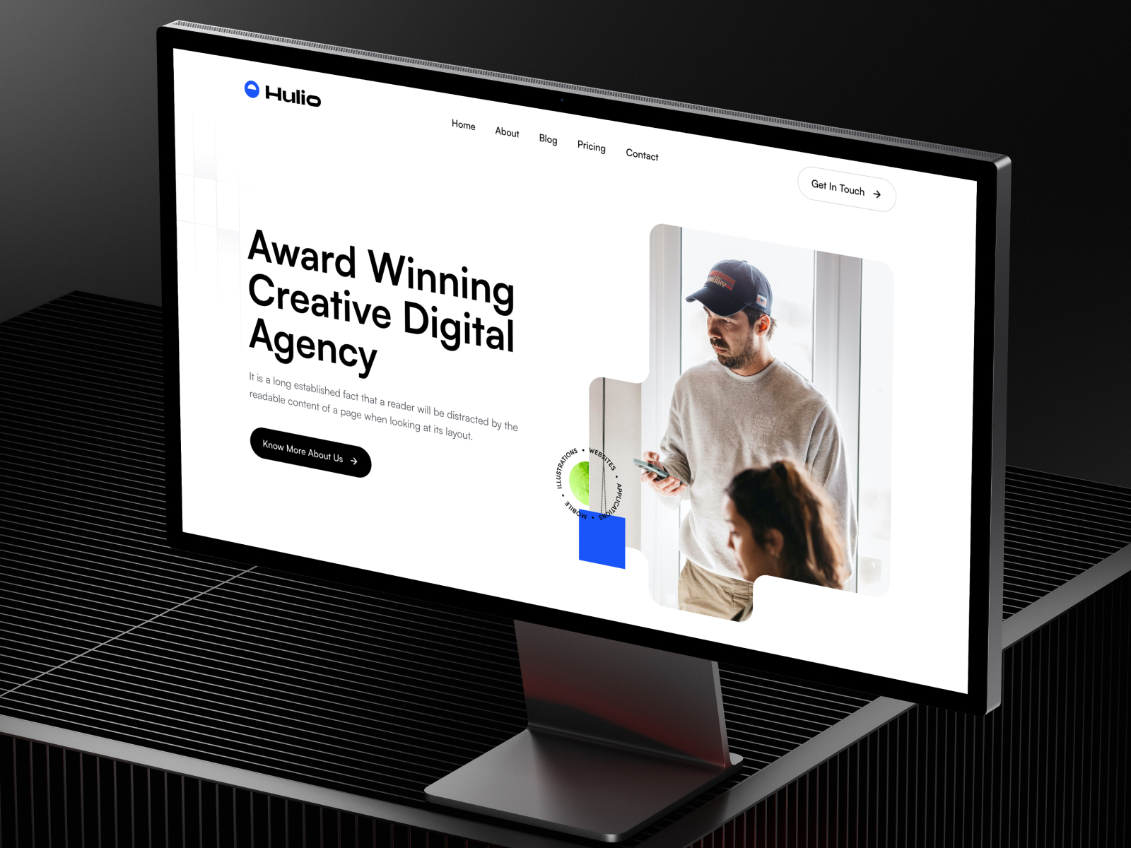 Hulio: Free Agency Website Template by Naimur Rahman — Free Portfolio Framer Template preview