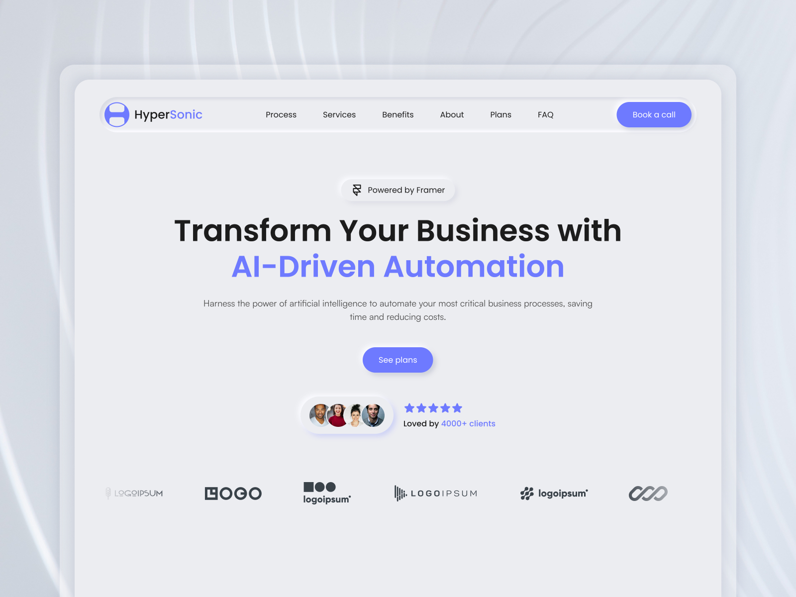 Hypersonic: Free Agency Website Template by Arun Space K — Free Automotive Framer Template preview