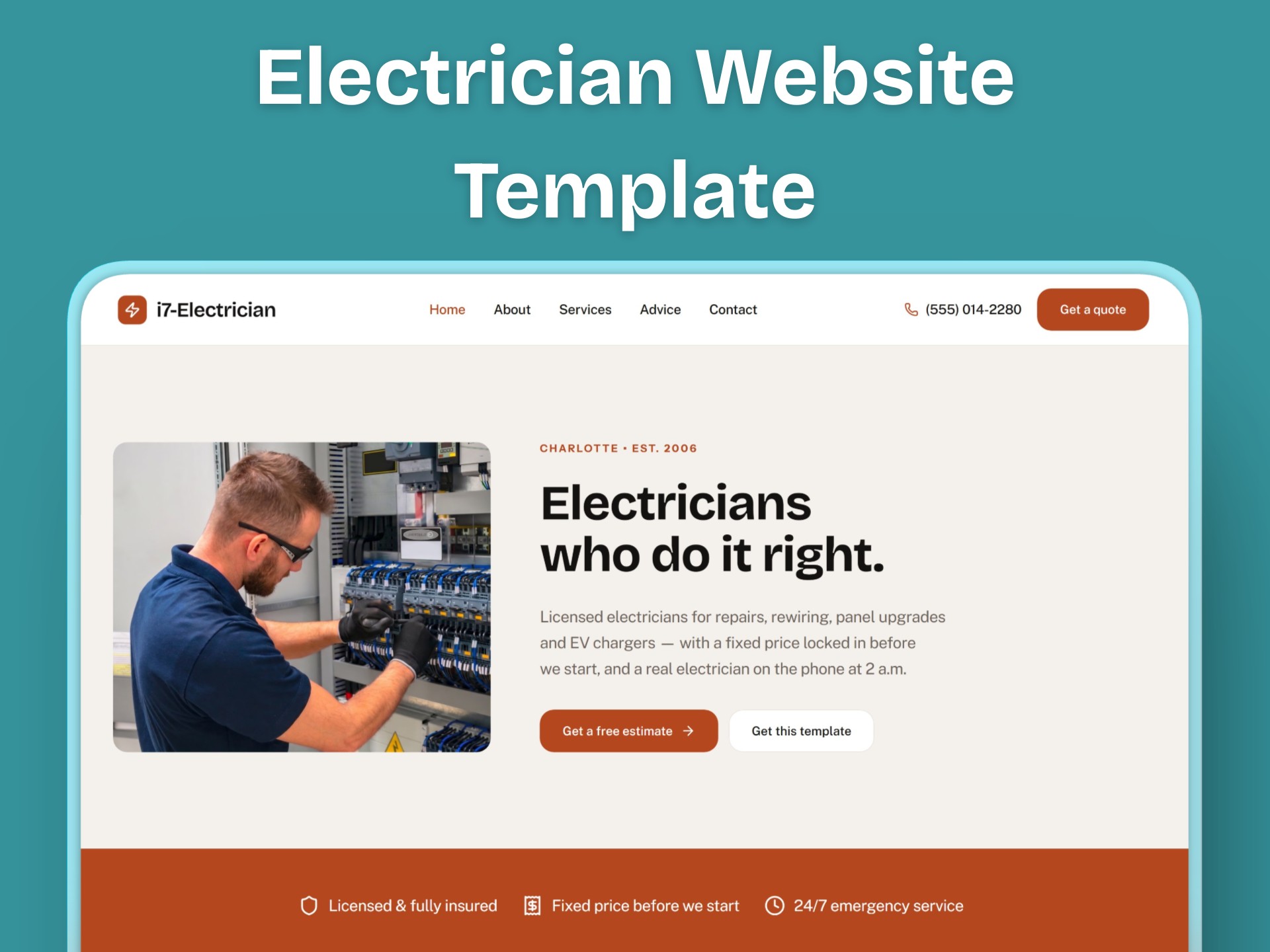 i7 — Free Free Website Template by i7-Templates 🎯 — Free Home Services Template for Framer by i7-Templates preview