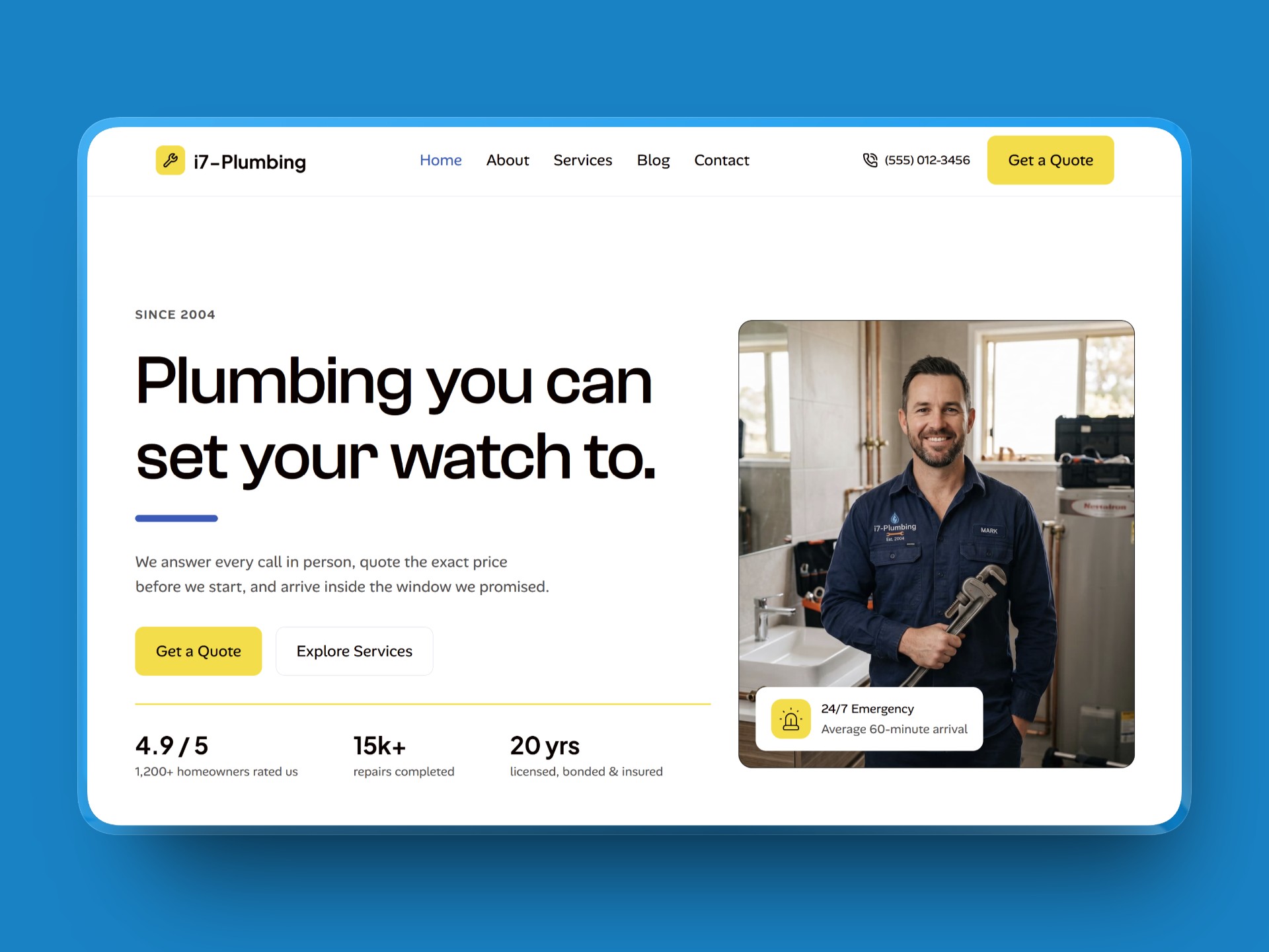 i7 — Free Free Website Template by i7-Templates 🎯 — Free Home Services Template for Framer by i7-Templates preview