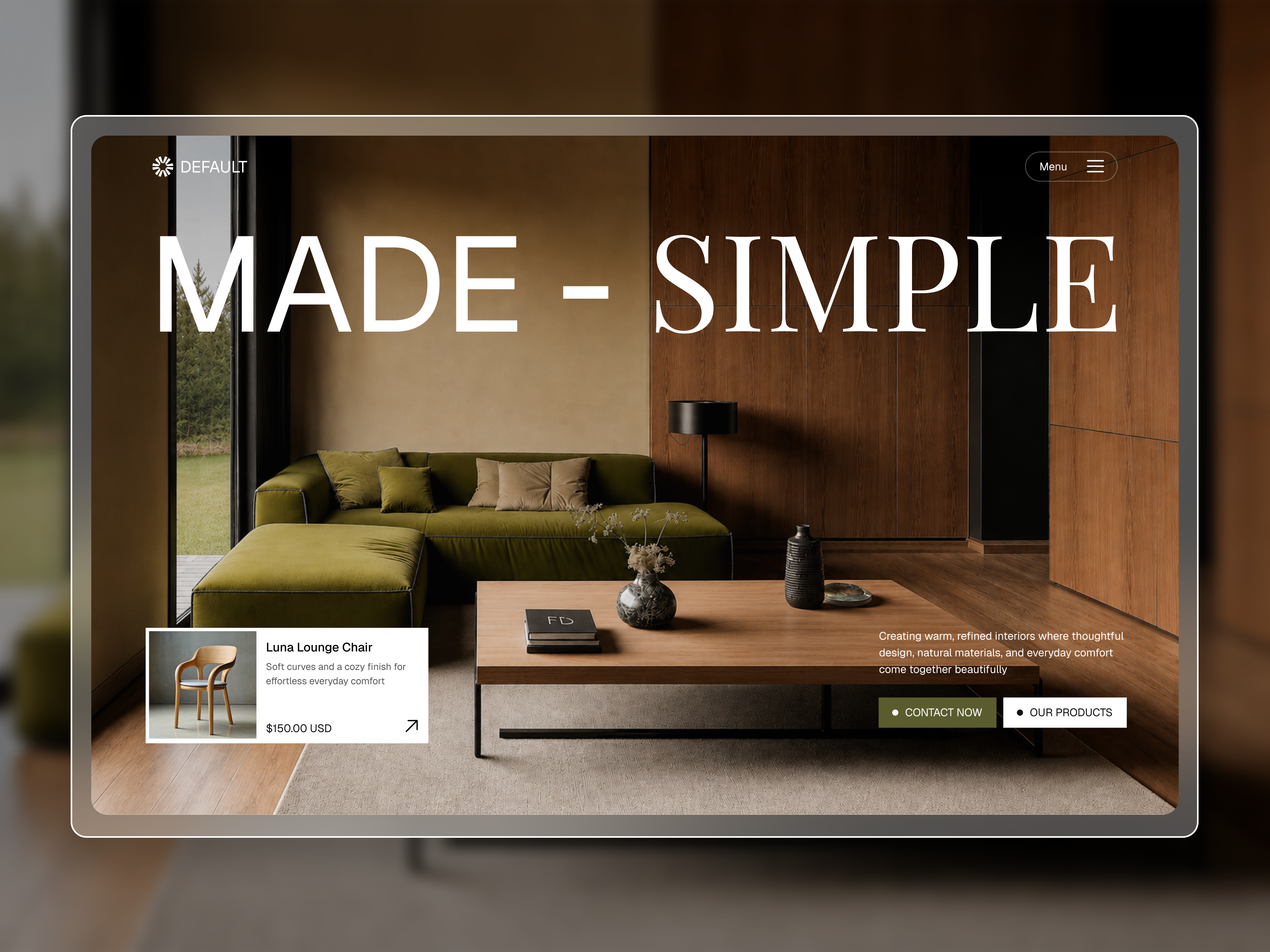 Indor — Free Architecture Template for Framer by RedDevs preview