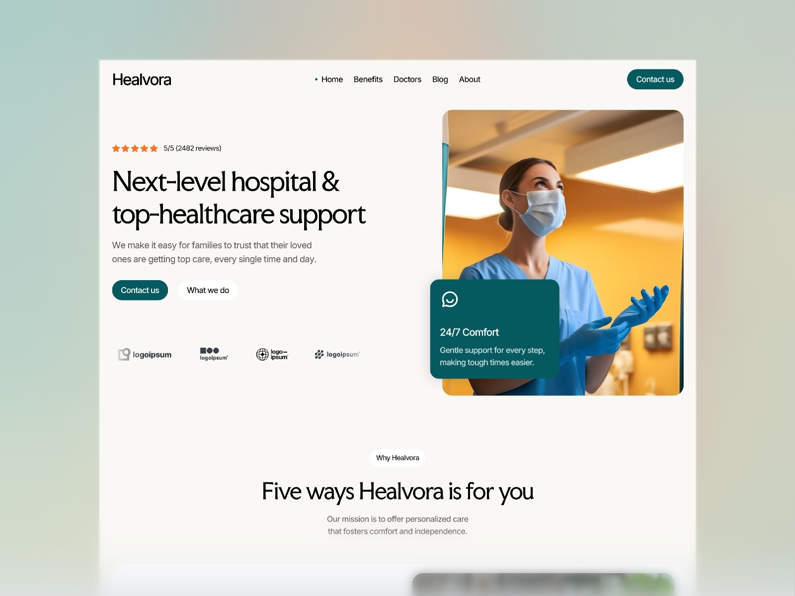 Indra Healthcare: Free Health Website Template by ABHISHEK PATIL — Free Healthcare Framer Template preview