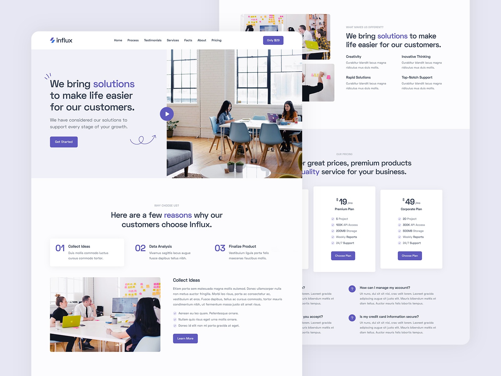 Influx: Free Business Website Template by Elemis Themes — Free Legal Framer Template preview
