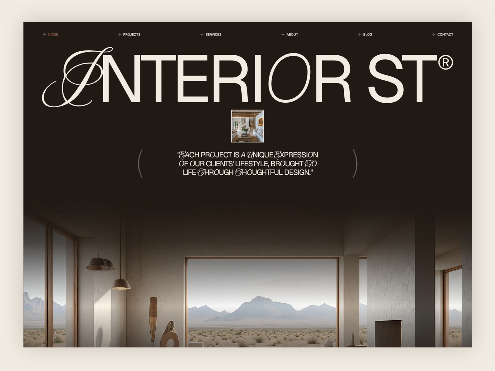 Interior ST: Free Portfolio Website Template by Salim from Webestica — Free Architecture Framer Template preview