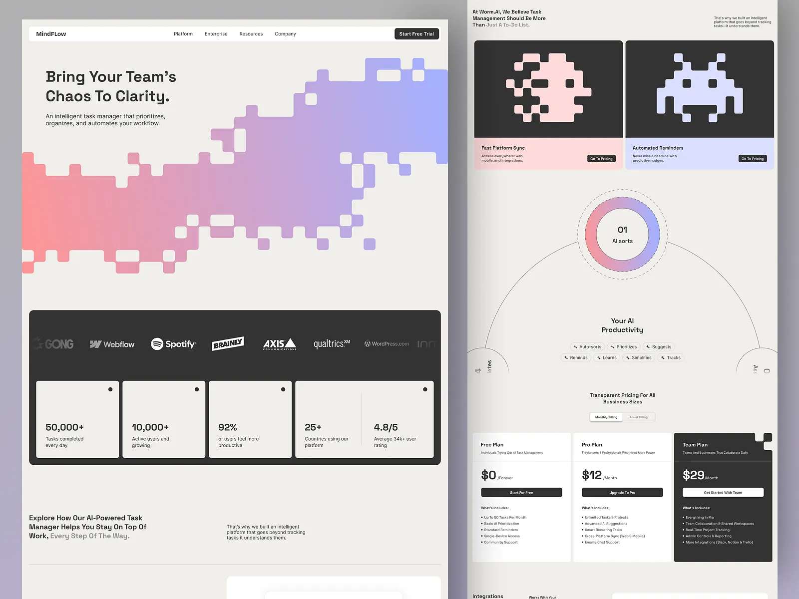 Iteloogs Website: Free Agency Website Template by Odama Studio — Free Agency Framer Template preview
