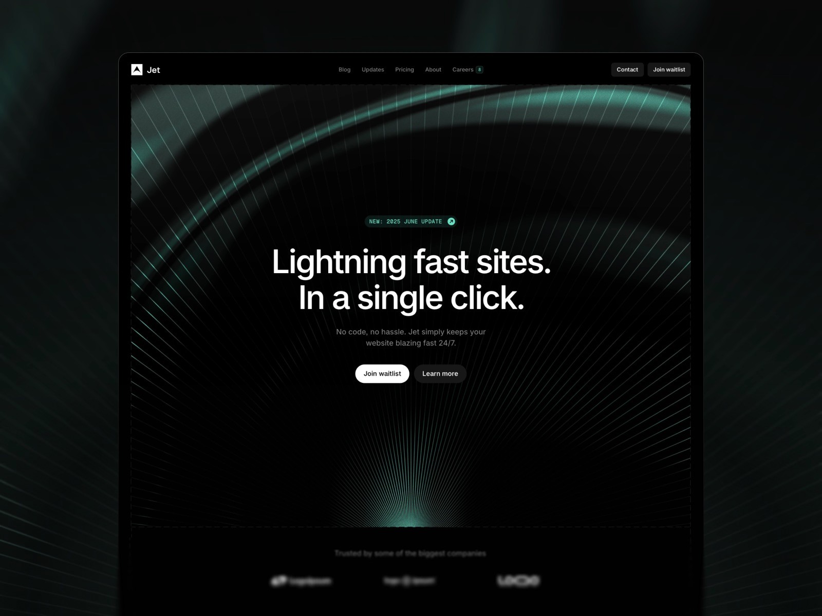 Jet: Responsive SaaS Website Template by Orin Fitzgerald — Free SaaS Framer Template preview