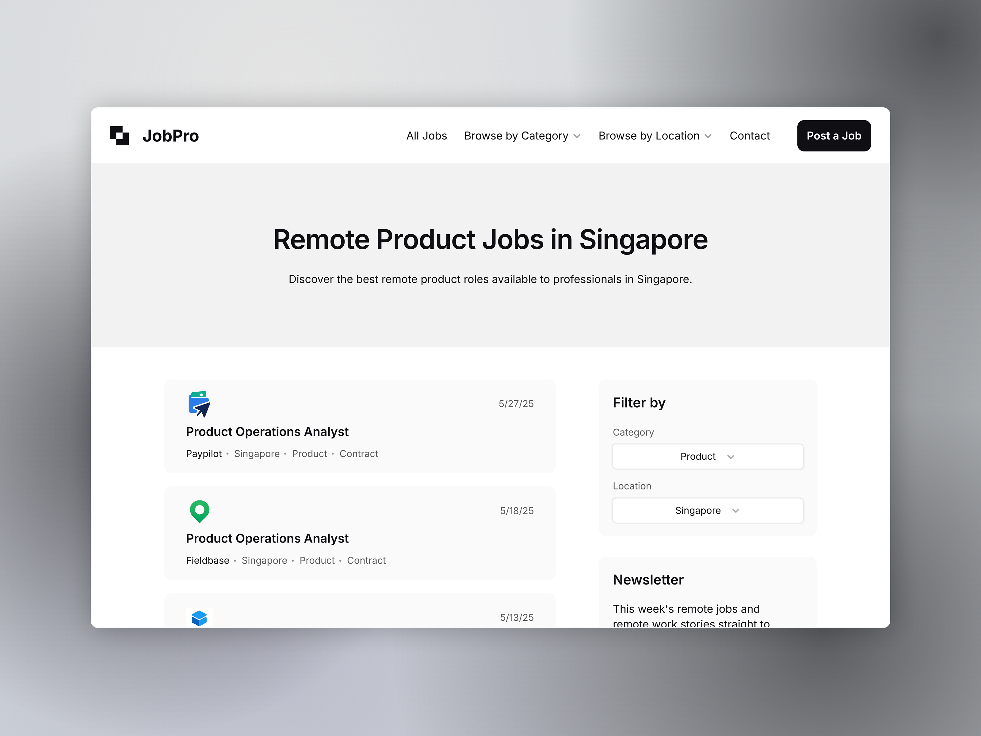 JobPro: Free Resume Website Template by New Lemon Studio — Free HR Framer Template preview