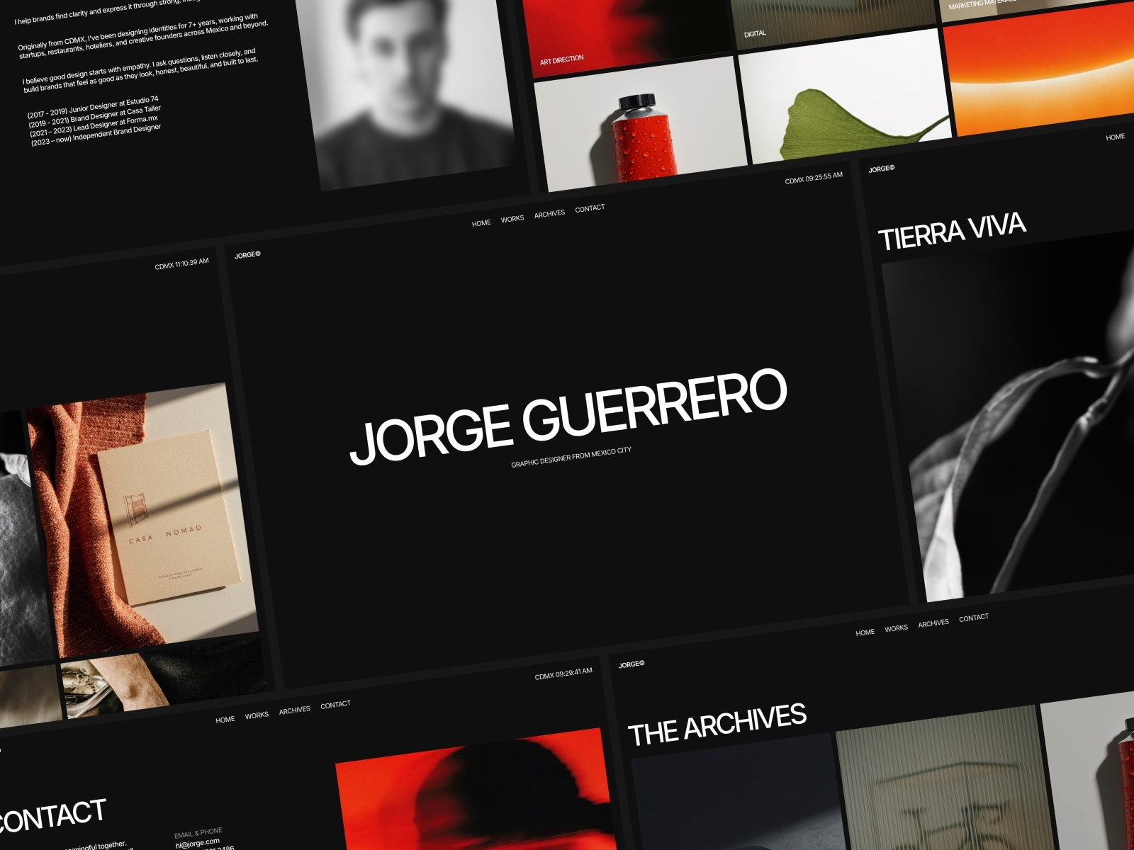 JORGE — Free Portfolio Website Template preview