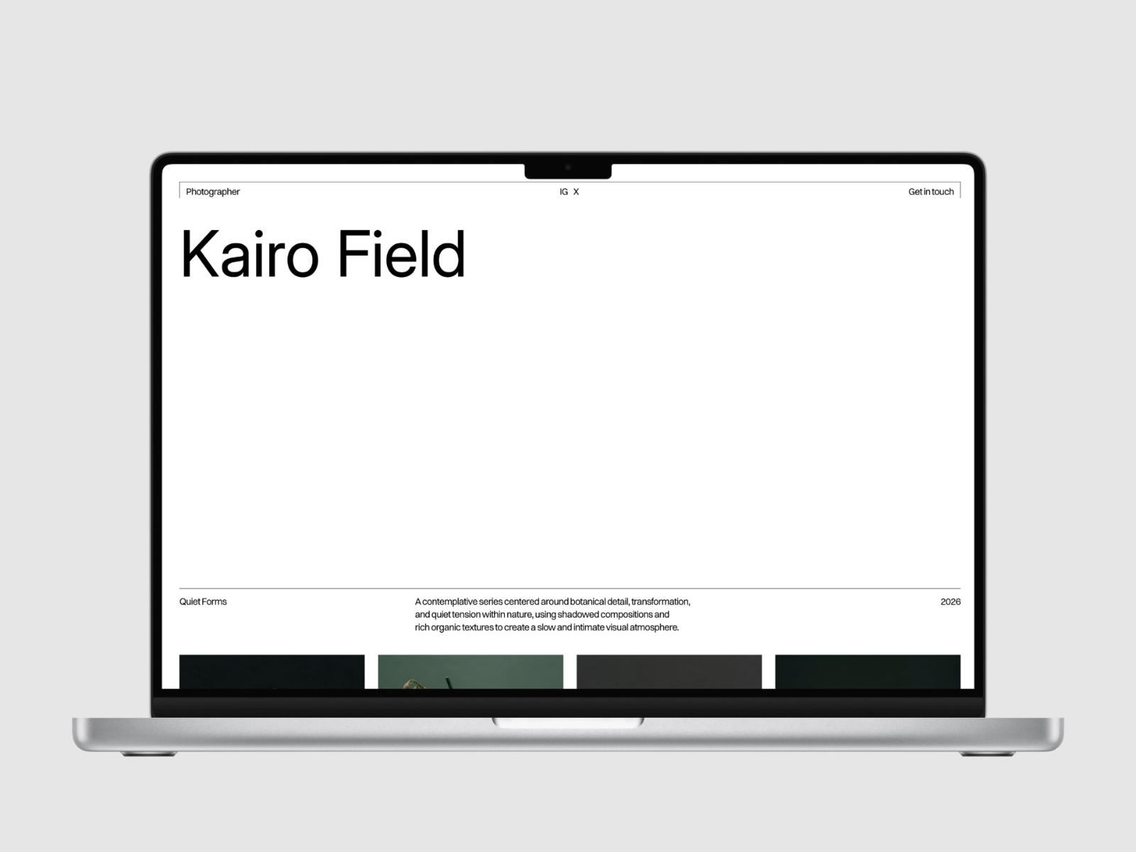 Kairo Field — Free Portfolio Framer Template preview