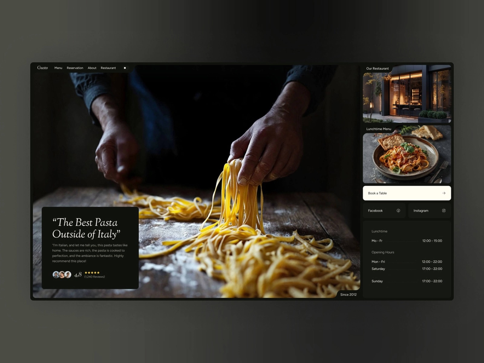 Kalk: Free Restaurant Website Template by Benjamin Bergh — Free Food Framer Template preview