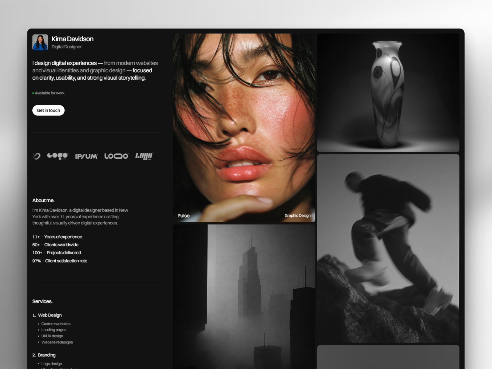 Kima — Free Dental Framer Template preview