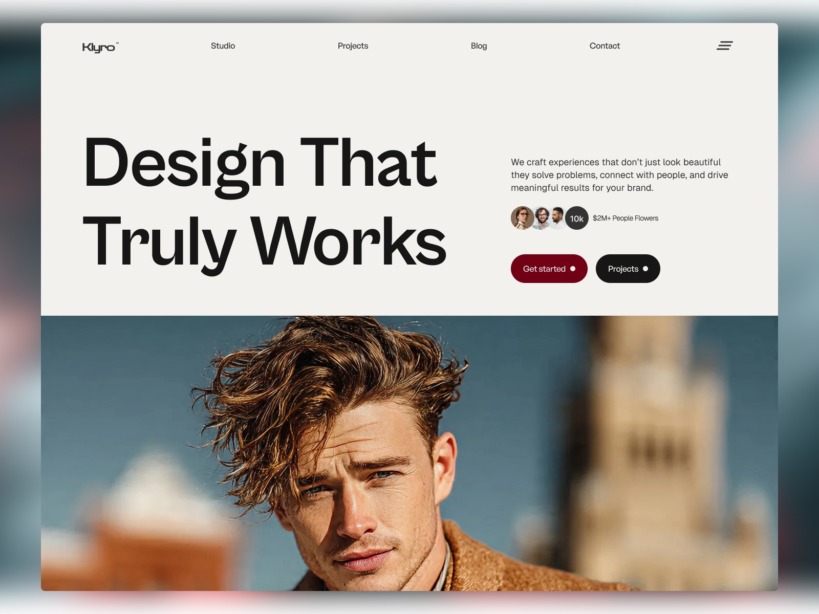 Klyro — Free Portfolio Framer Template preview