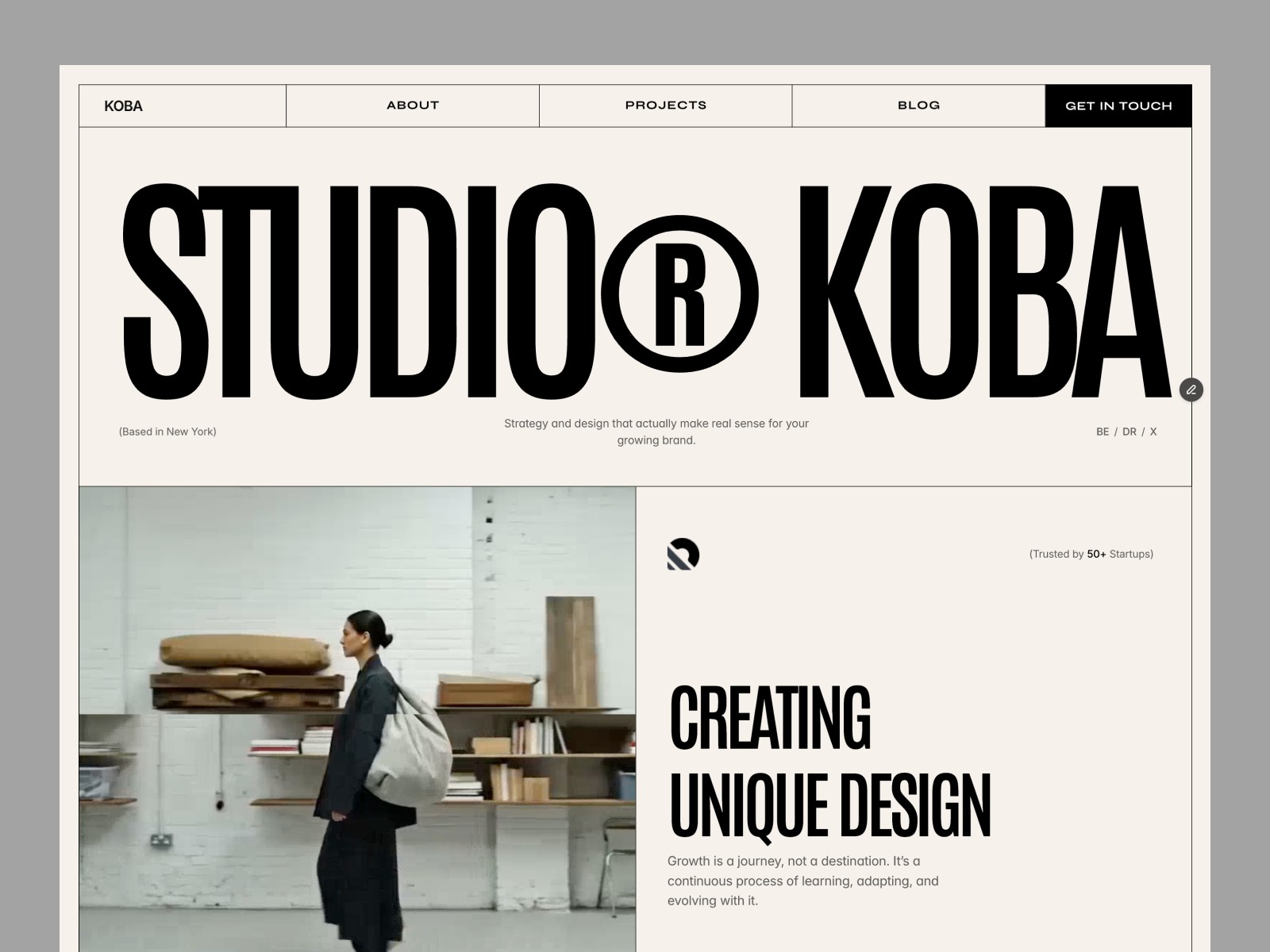 Koba: Free Portfolio Website Template by SamirTS — Free Portfolio Framer Template preview