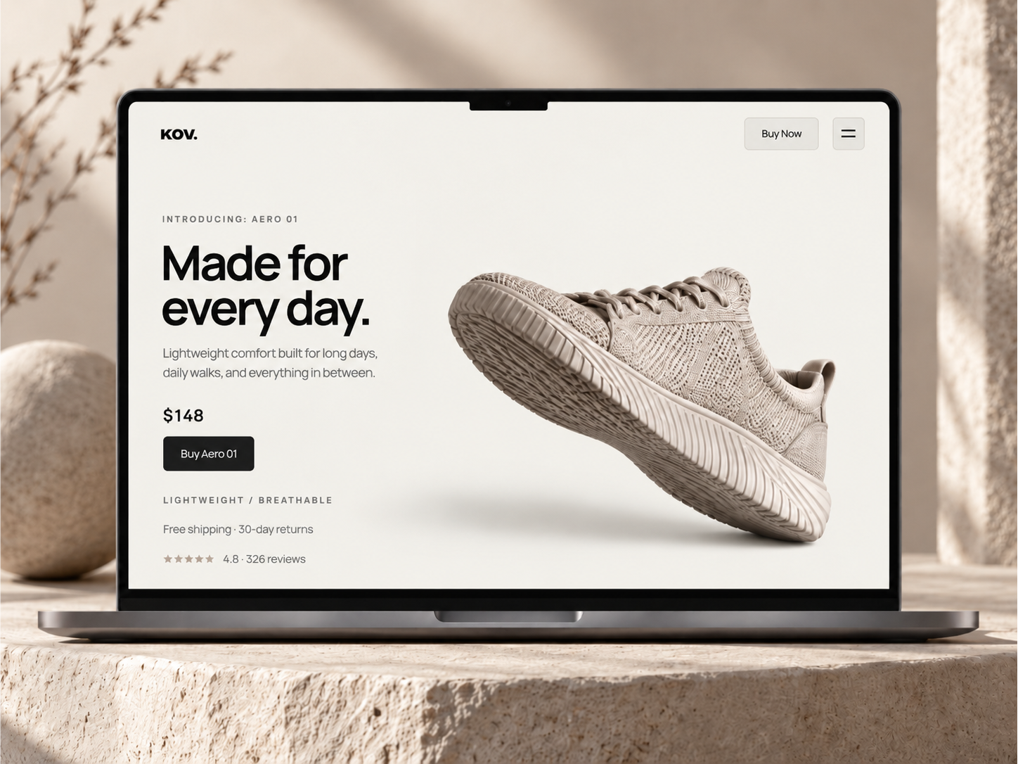 Kov — Free Ecommerce Framer Template preview