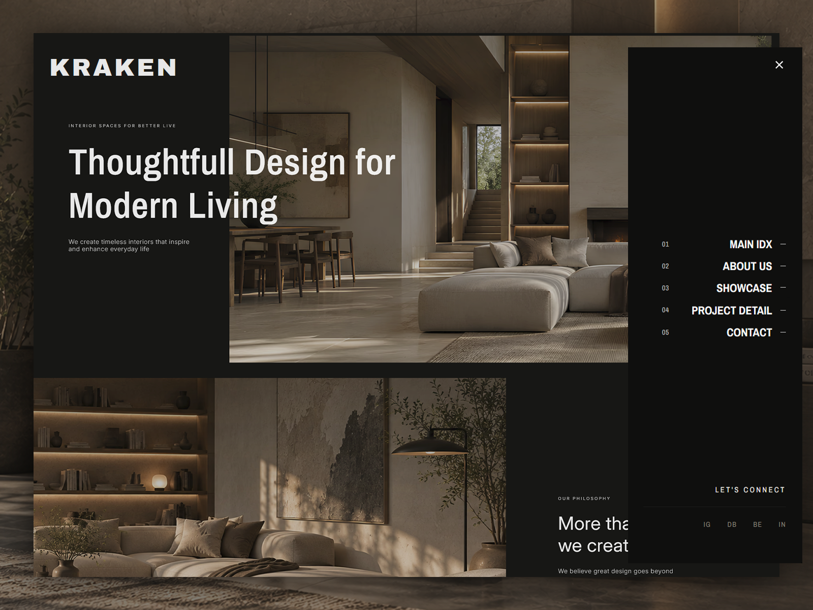 KRAKÉN — Free Architecture Template for Framer preview