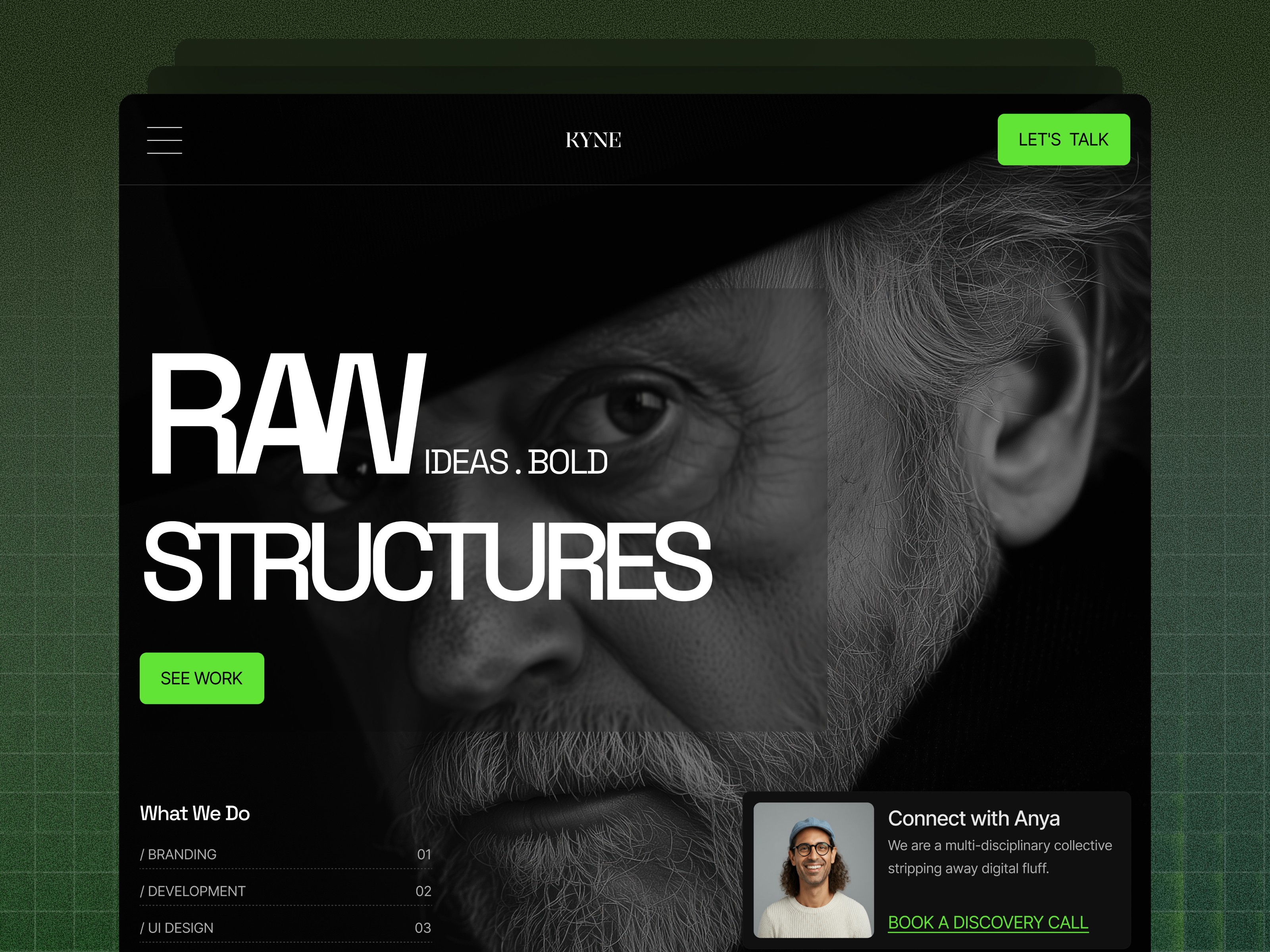 Kynee: Free Portfolio Website Template by Framigo Studio — Free Portfolio Framer Template preview