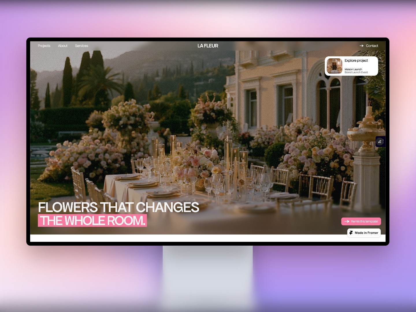 La Fleur — Free Portfolio Website Template by Magdalena Wołowiec — Free Events Template for Framer by Magdalena Wołowiec preview