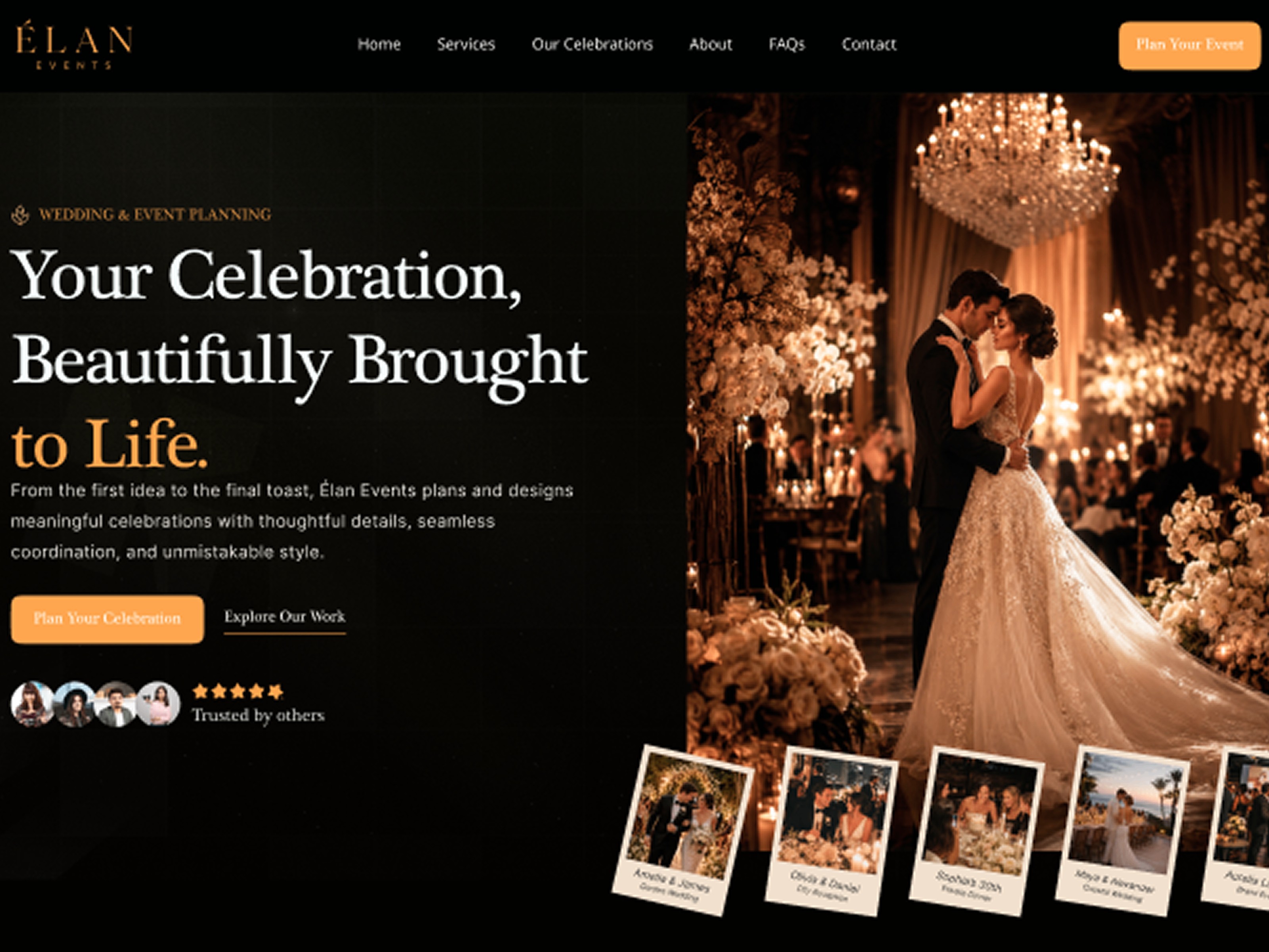 Élan Events — Free Agency Website Template by Iqtidar Hussain — Free Events Template for Framer by Iqtidar Hussain preview