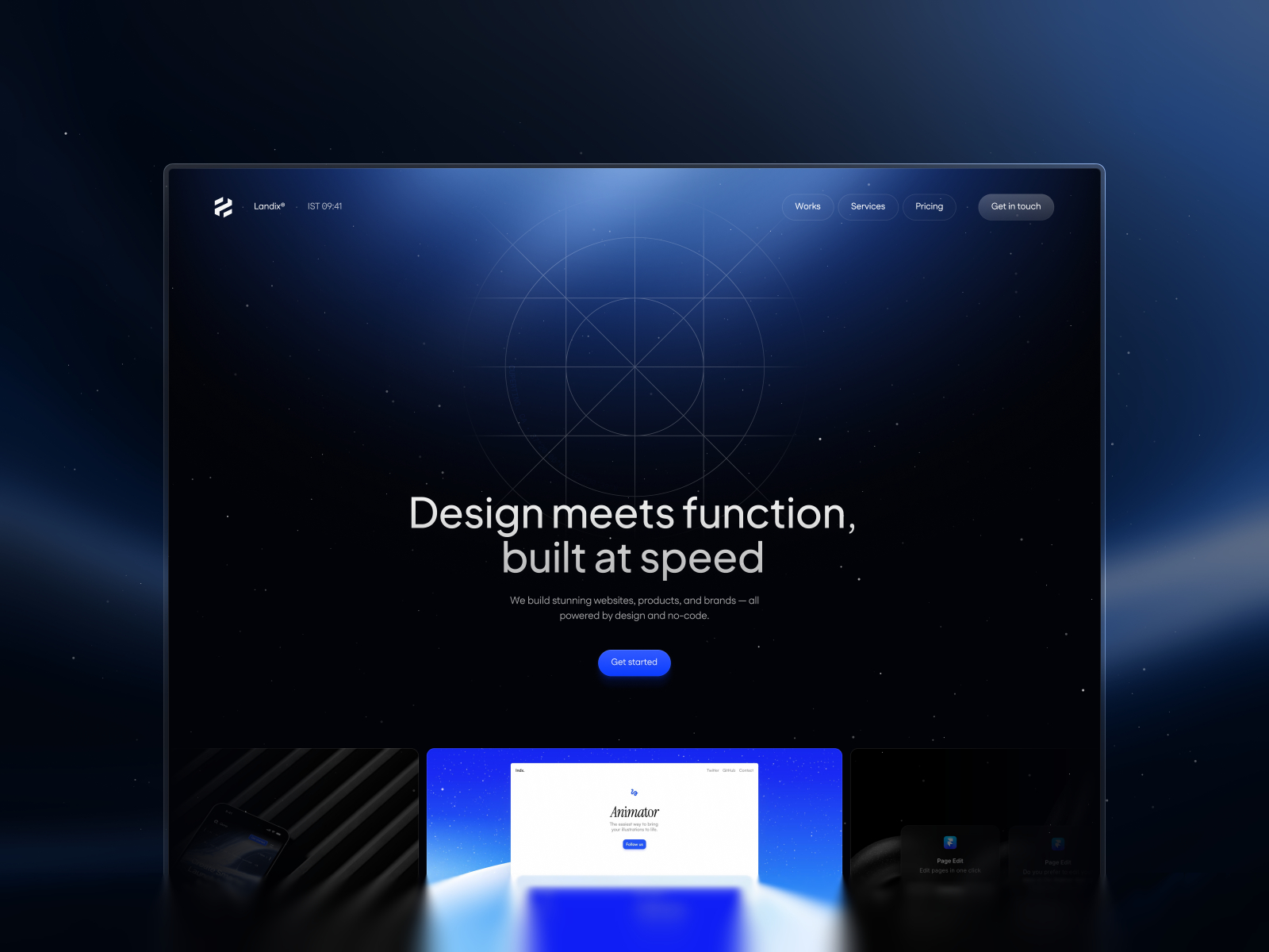 Landix — Free Portfolio Framer Template preview