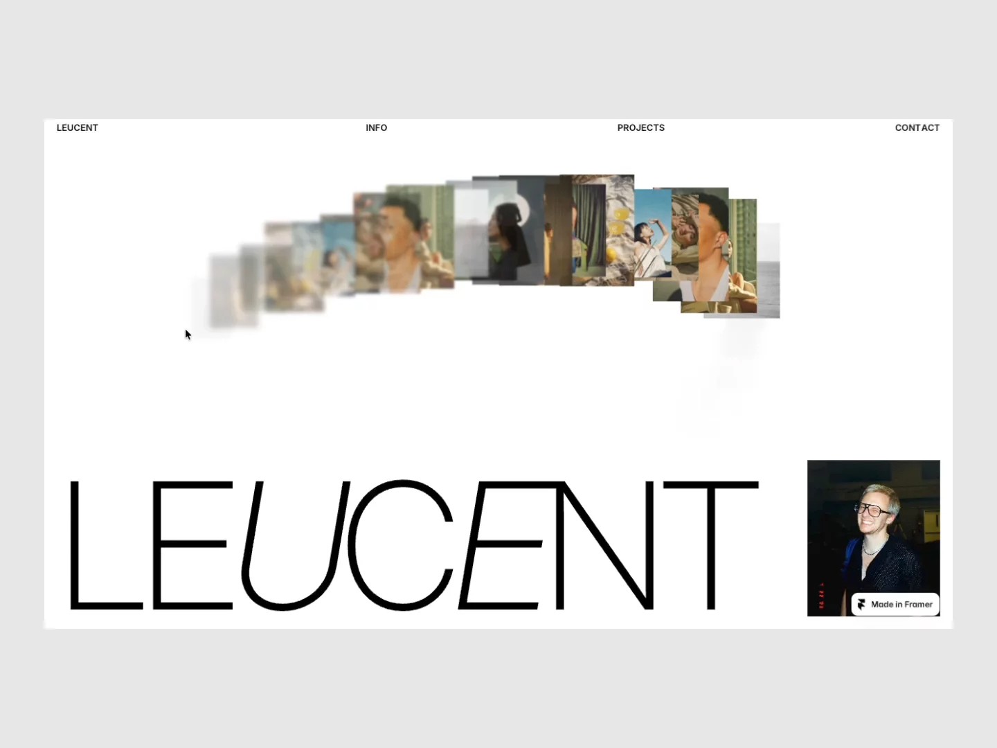 Leucent — Free Portfolio Website Template by Alwan Rosyadi — Free Portfolio Template for Framer by Alwan Rosyadi preview