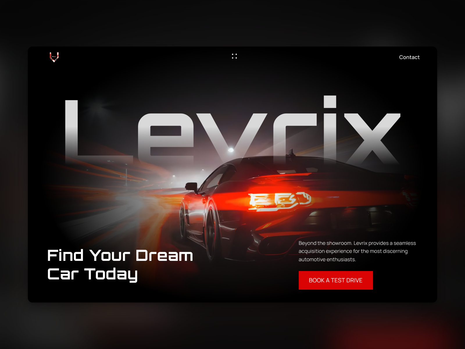 LEVRIX — Free Automotive Framer Template preview