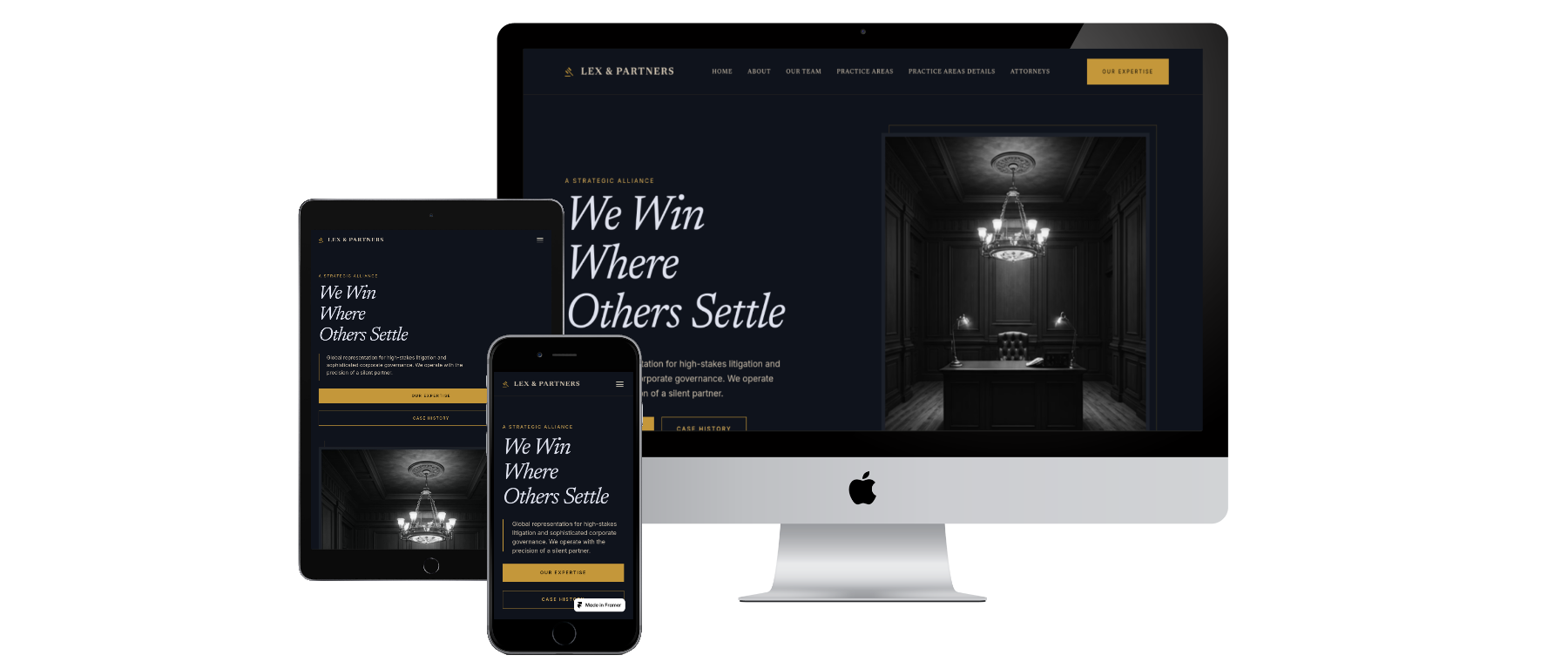 Lex &amp; Partners — Free Blog Website Template by Abdul Sami — Free Legal Template for Framer by Abdul Sami preview