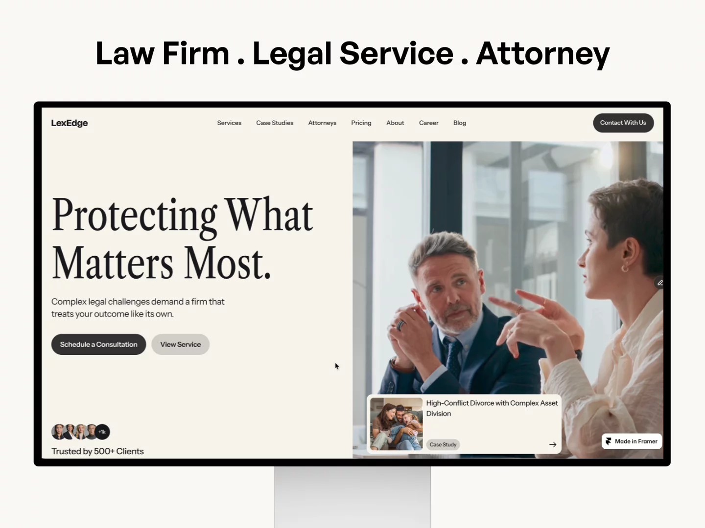 LexExge: Free SaaS Website Template by Artificer Design Agency LLC — Free HR Framer Template preview