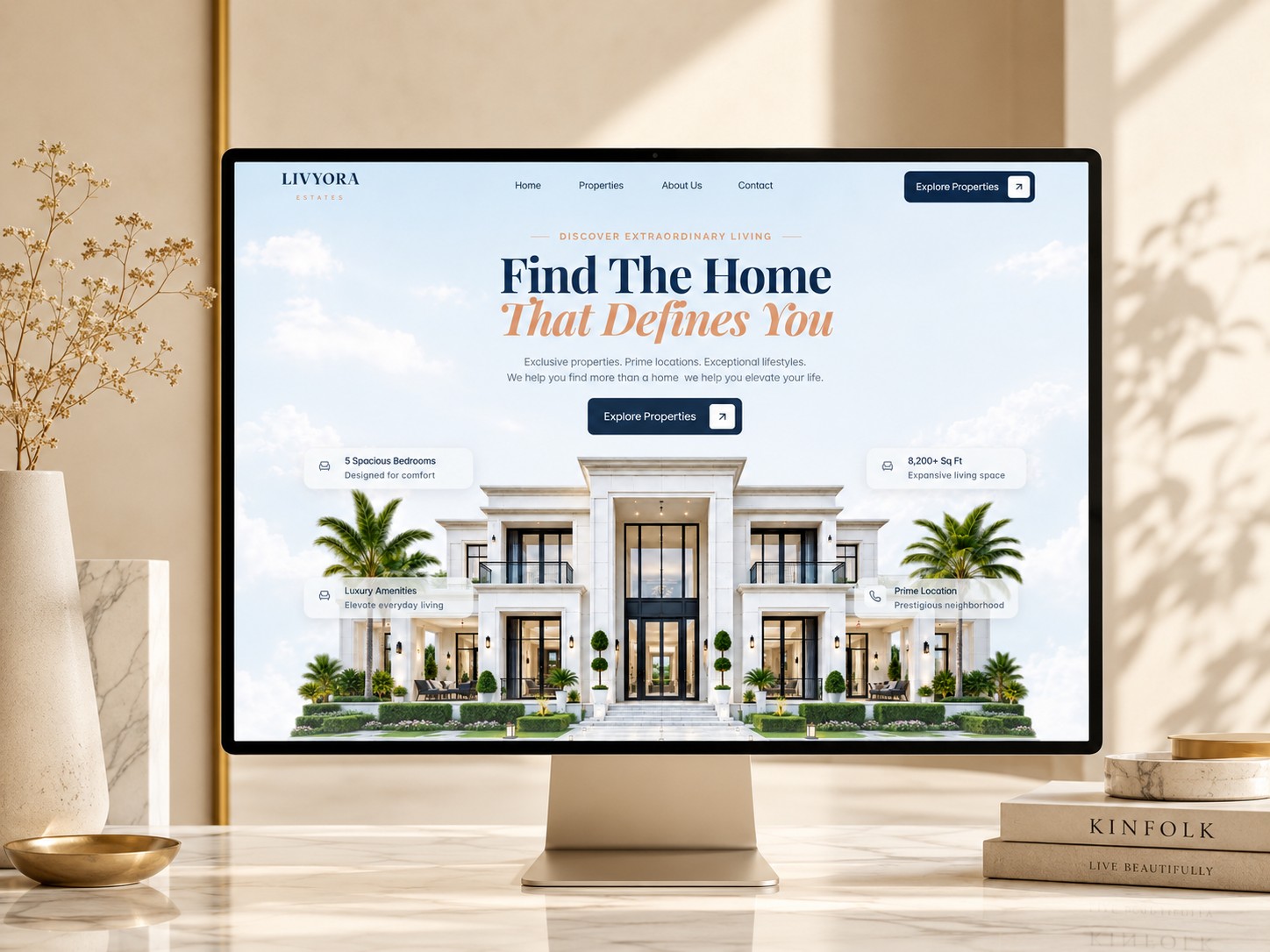 Livyora: Free Free Website Template by Richa Jha — Free Real Estate Framer Template preview