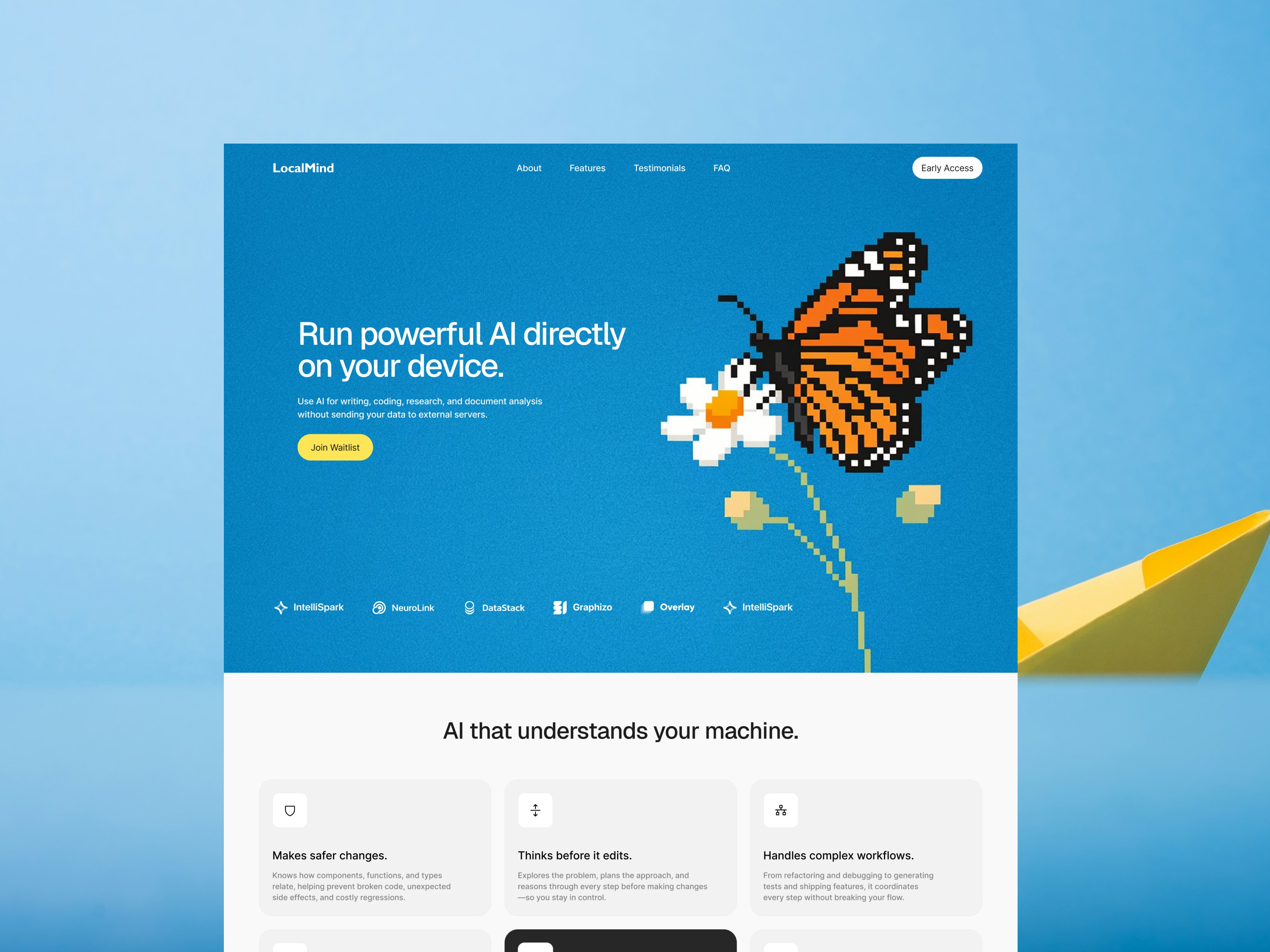 LocalMind — Free AI Website Template by Tarik Sohan — Free SaaS Template for Framer by Tarik preview