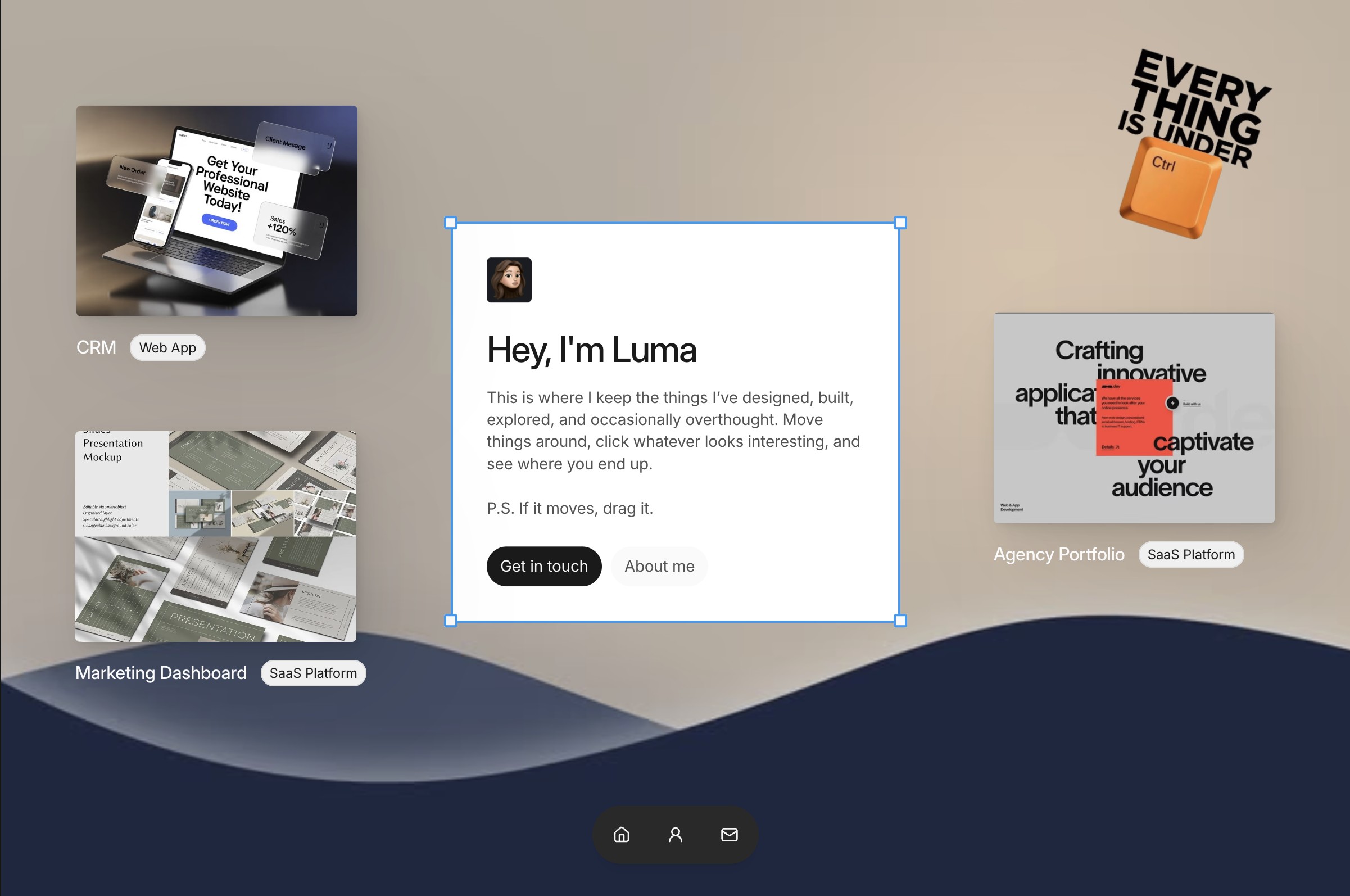 Luma Lowkey: Free Portfolio Website Template by Eman — Free Portfolio Framer Template preview