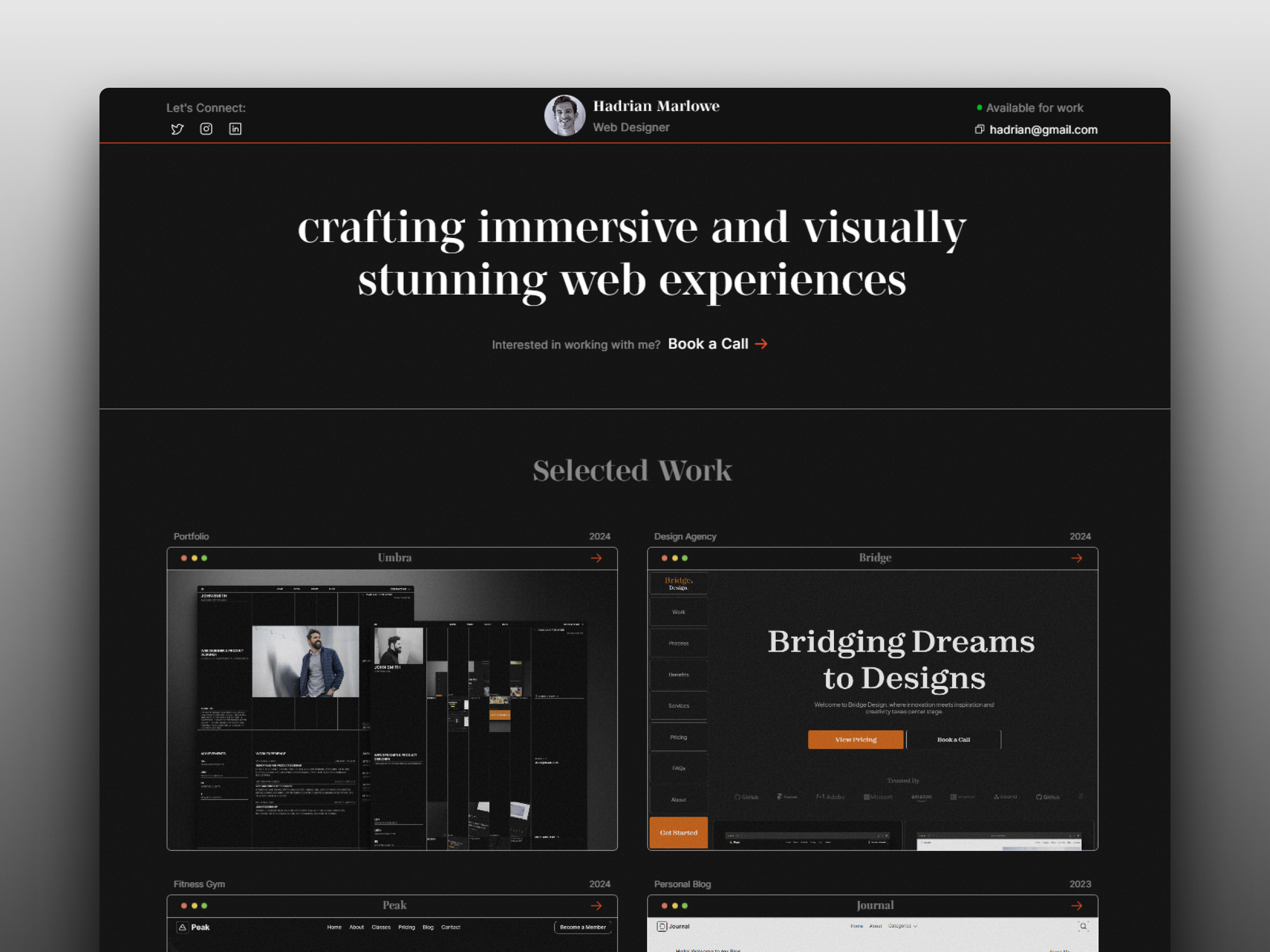 MacFolio: Free Portfolio Website Template by Liora — Free Portfolio Framer Template preview