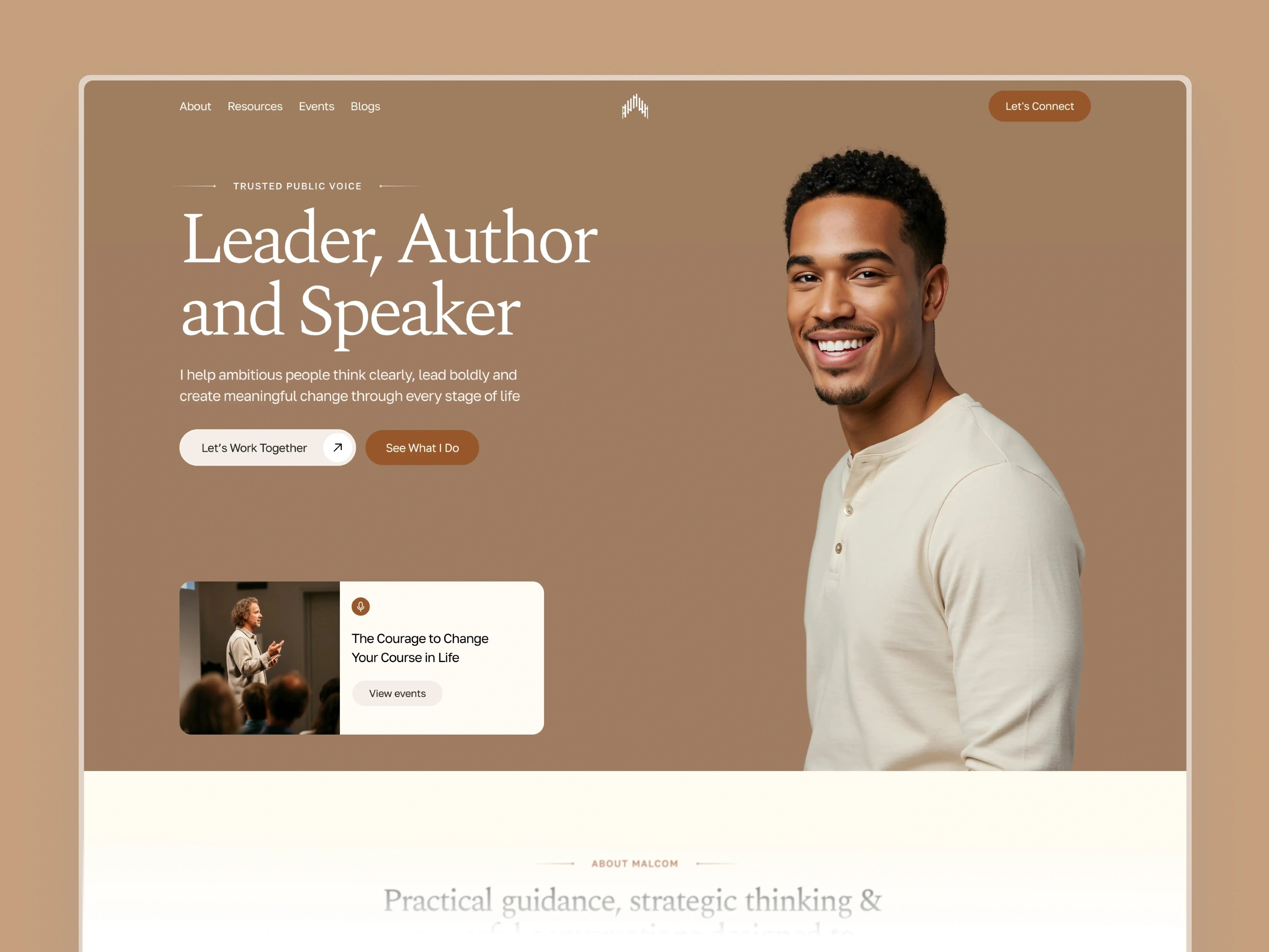 Malcom — Free Ecommerce Website Template by Bob from Flux — Free Education Template for Framer by Bob from Flux preview