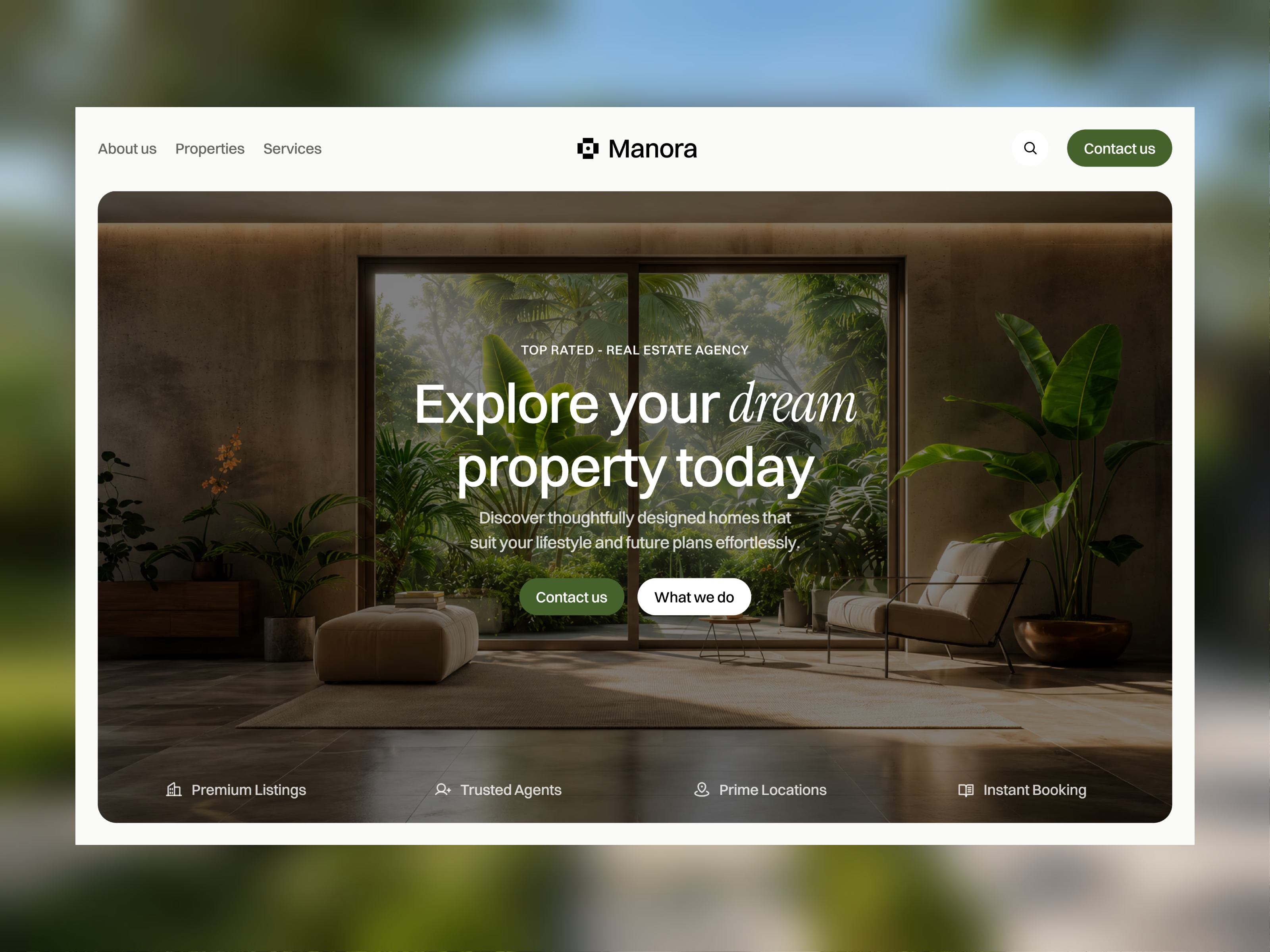 Manora: Free Real Estate Website Template by Site Haus — Free Real Estate Framer Template preview