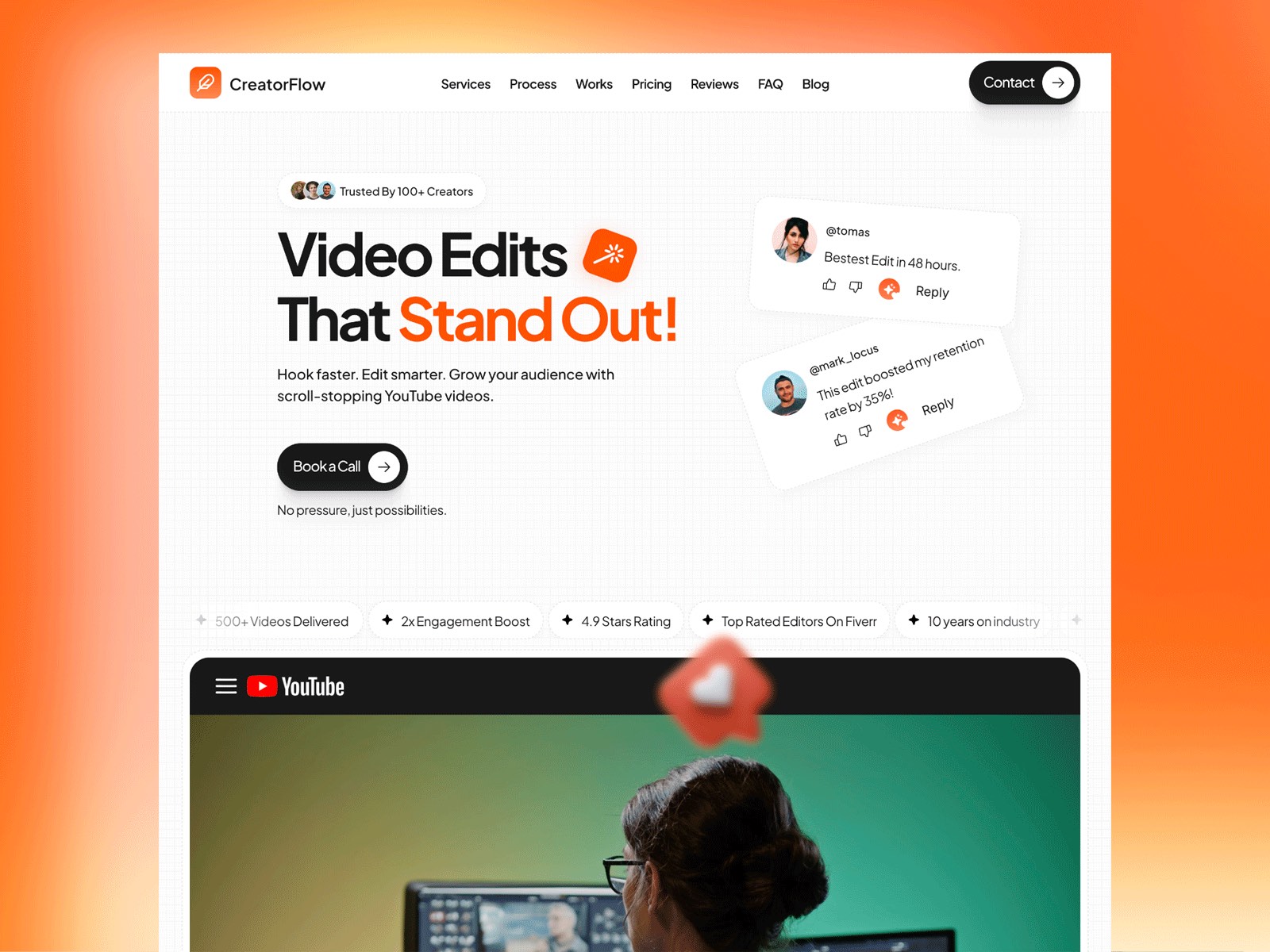Markflow: Free Agency Website Template by Ajoy — Free Agency Framer Template preview