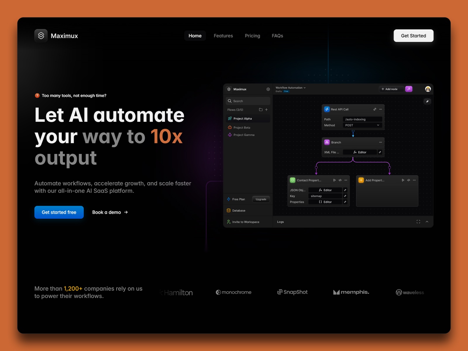 Maximux — Free Automotive Framer Template preview