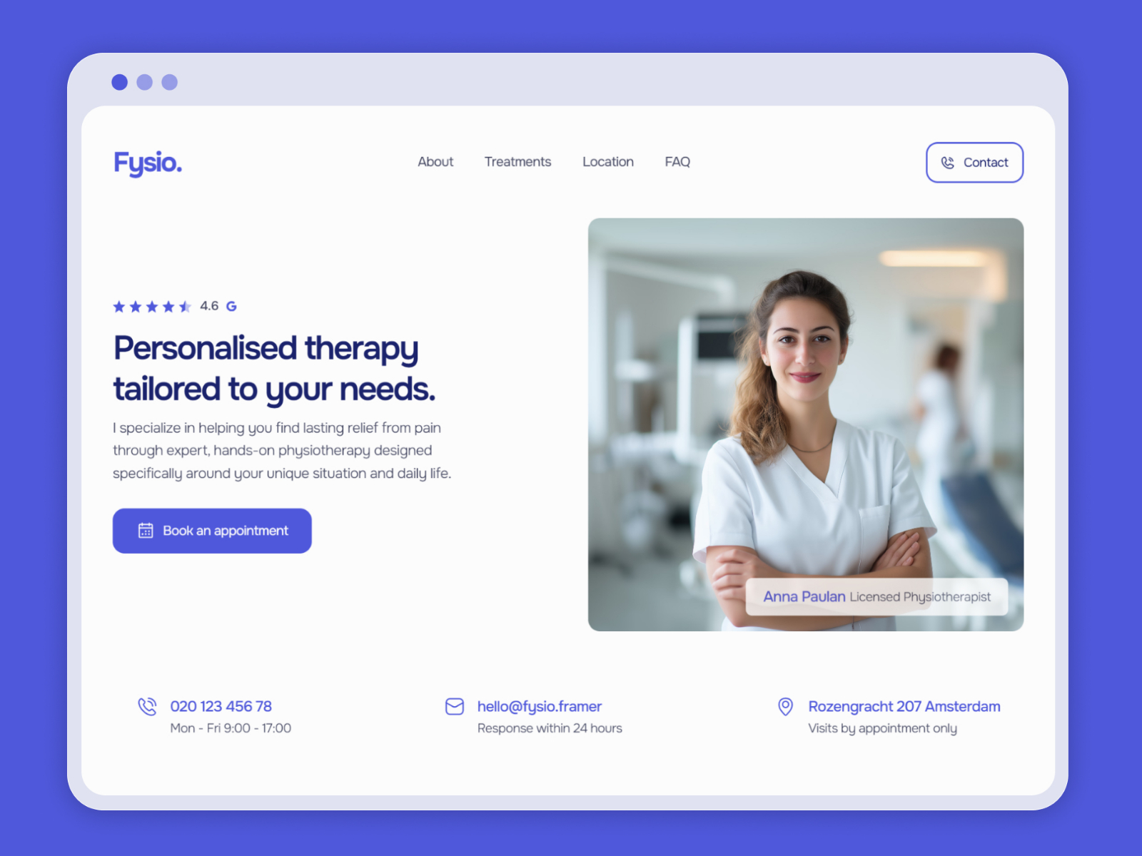 Medixe: Free Medical Website Template by Themomarket — Free Healthcare Framer Template preview