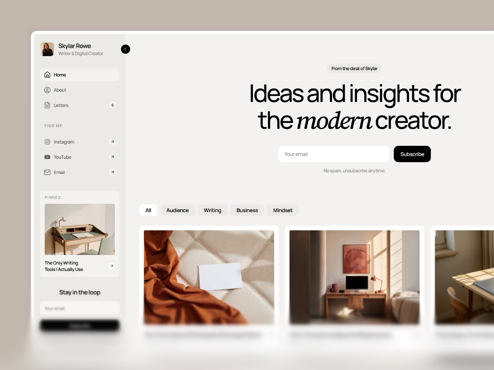Memoir: Free Blog Website Template by Hamza Ehsan — Free Blog Framer Template preview