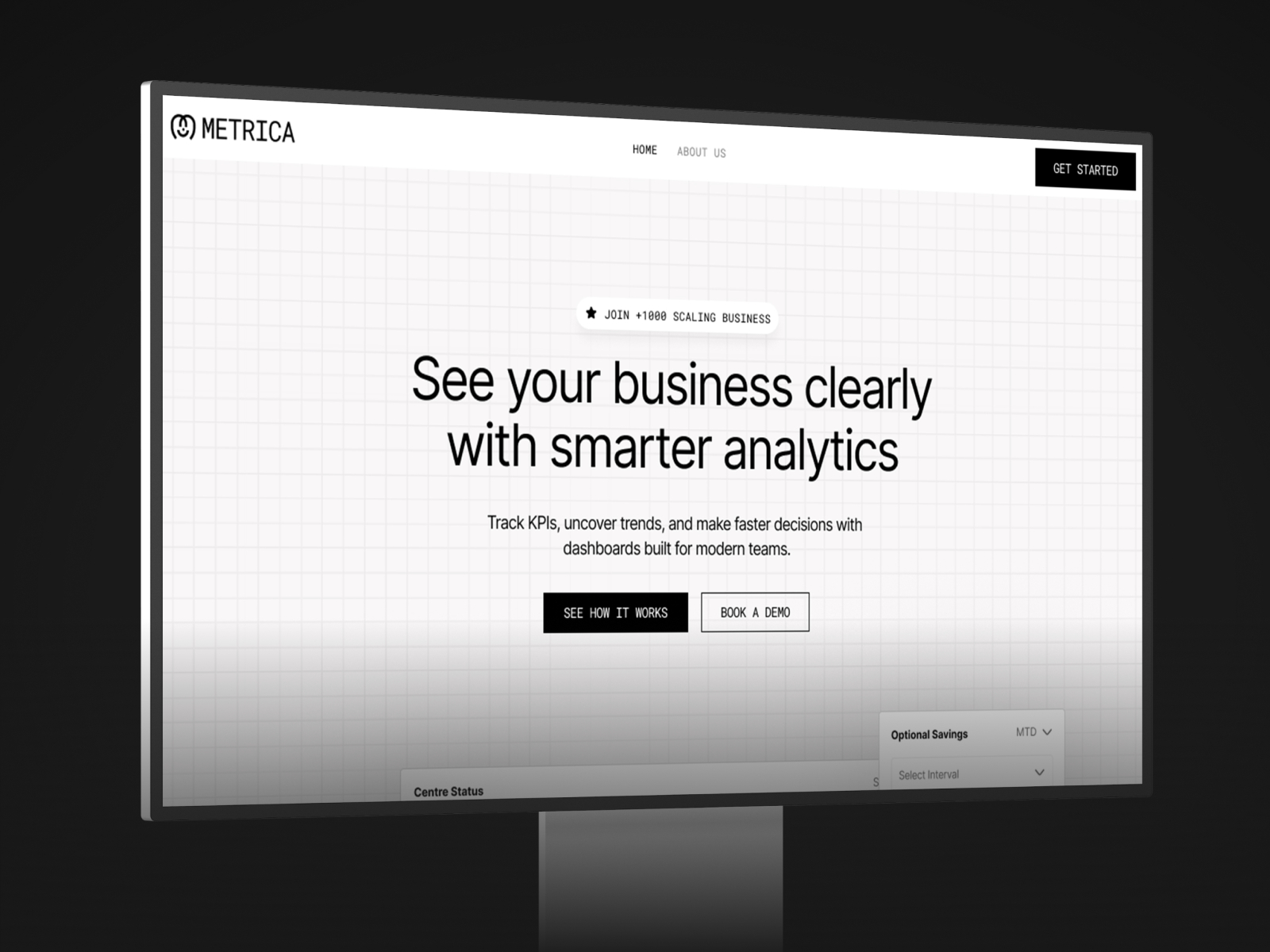 Metrica — Free SaaS Framer Template preview