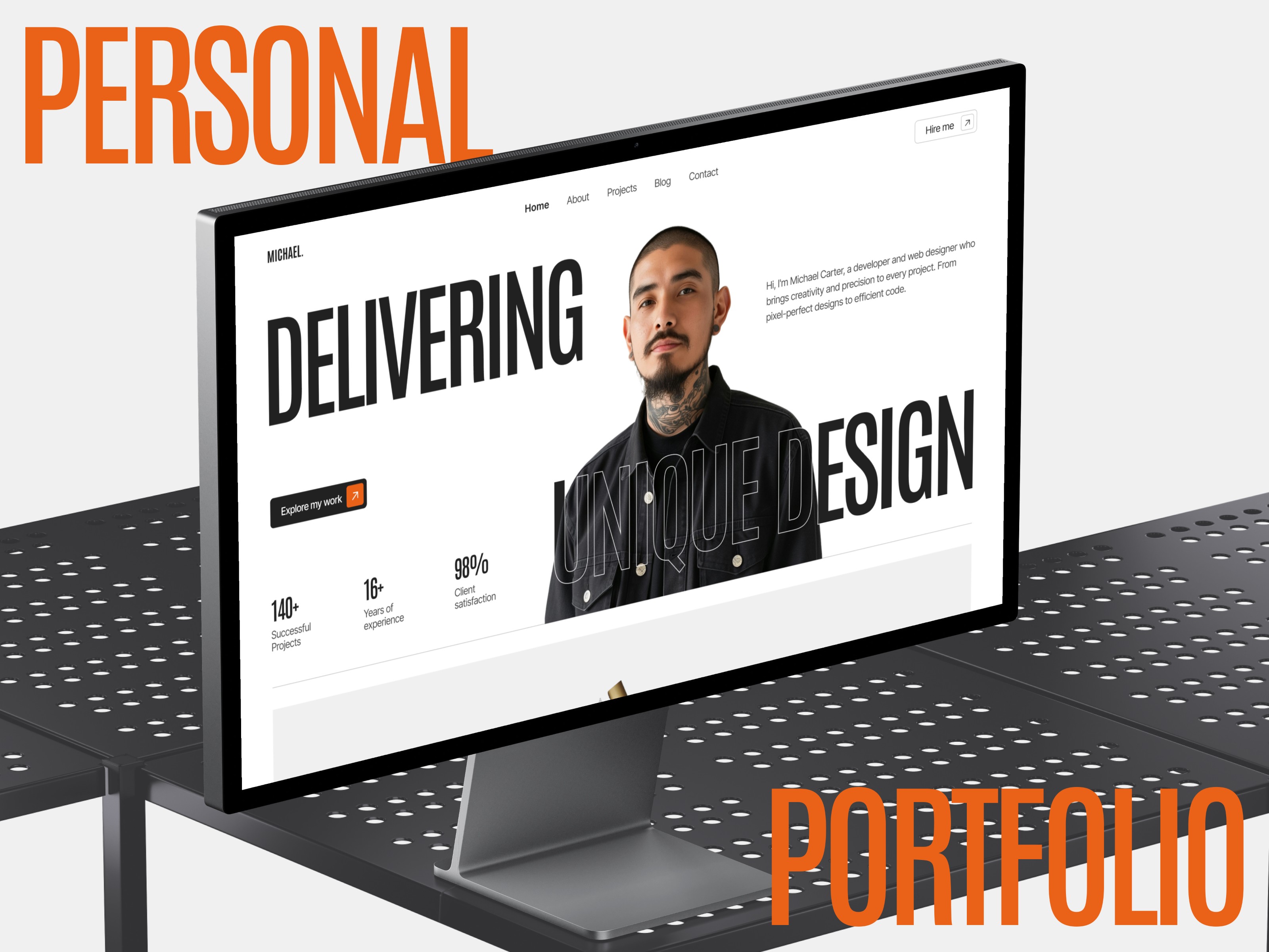 Micheel — Free Portfolio Website Template by Tanjim Islam — Free Portfolio Template for Framer by Tanjim Islam preview