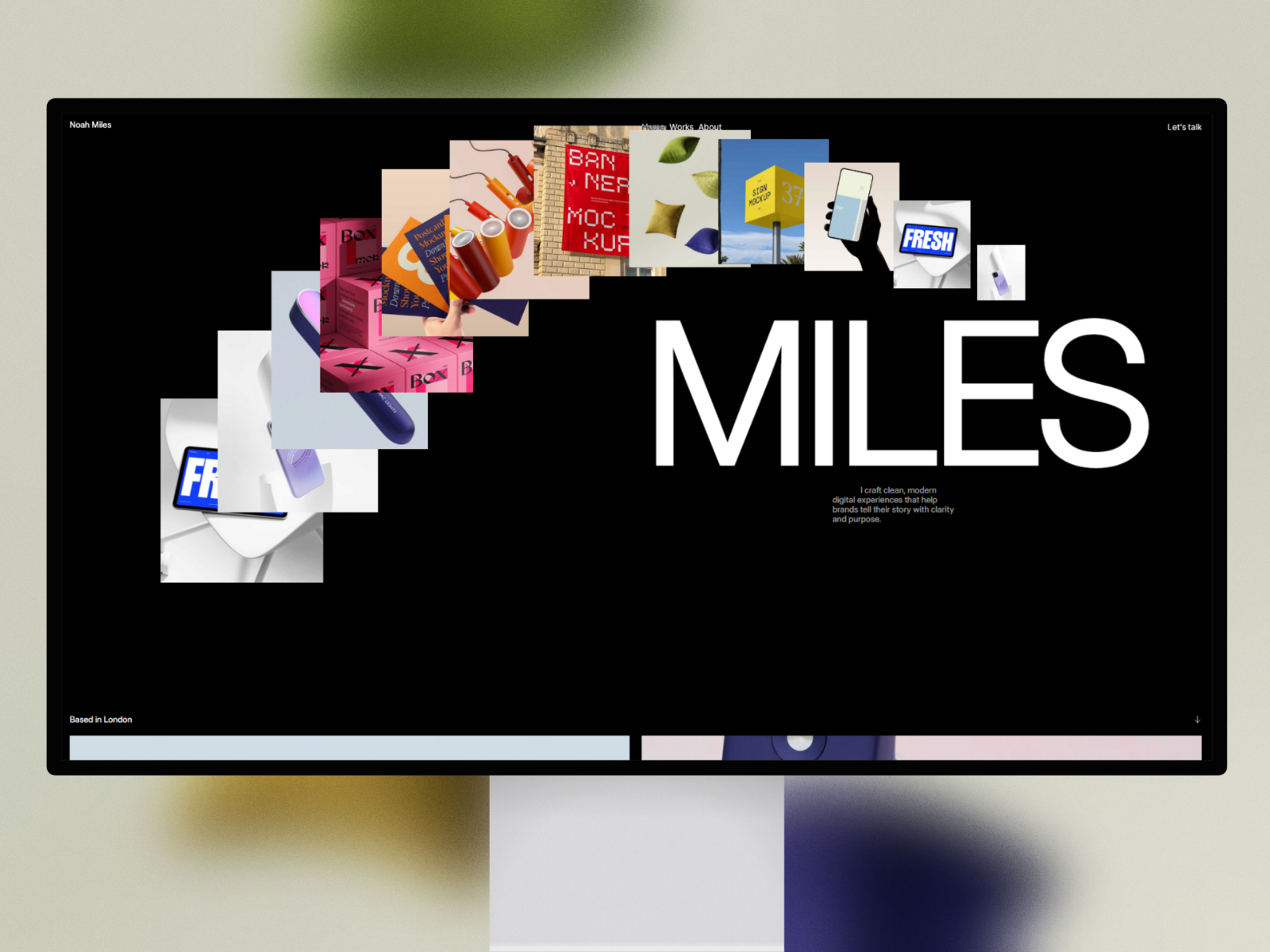 Miles — Free Modern Portfolio Framer Template preview
