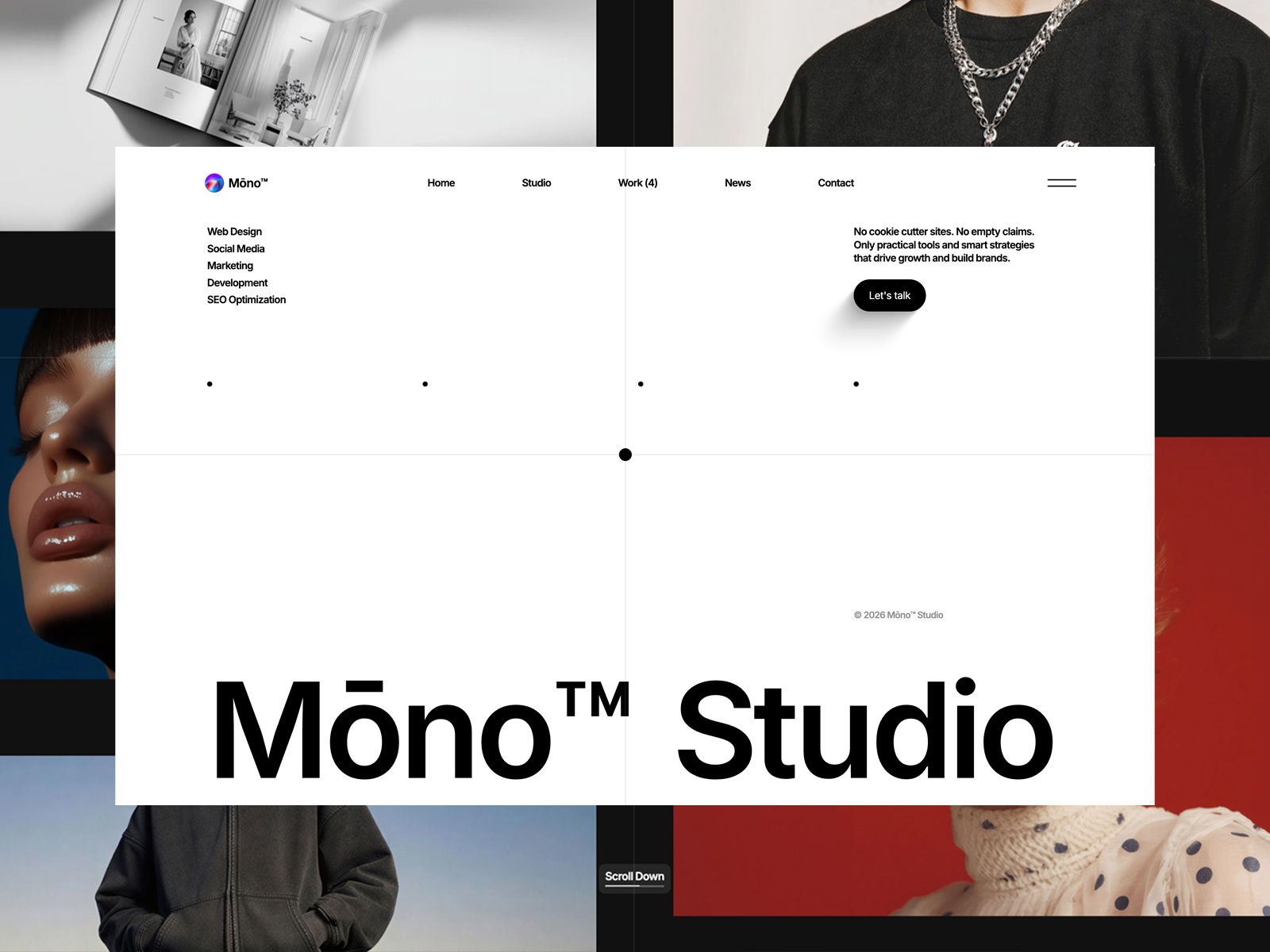 Mōno X: Responsive Portfolio Website Template by Deni from Flowmance — Free HR Framer Template preview