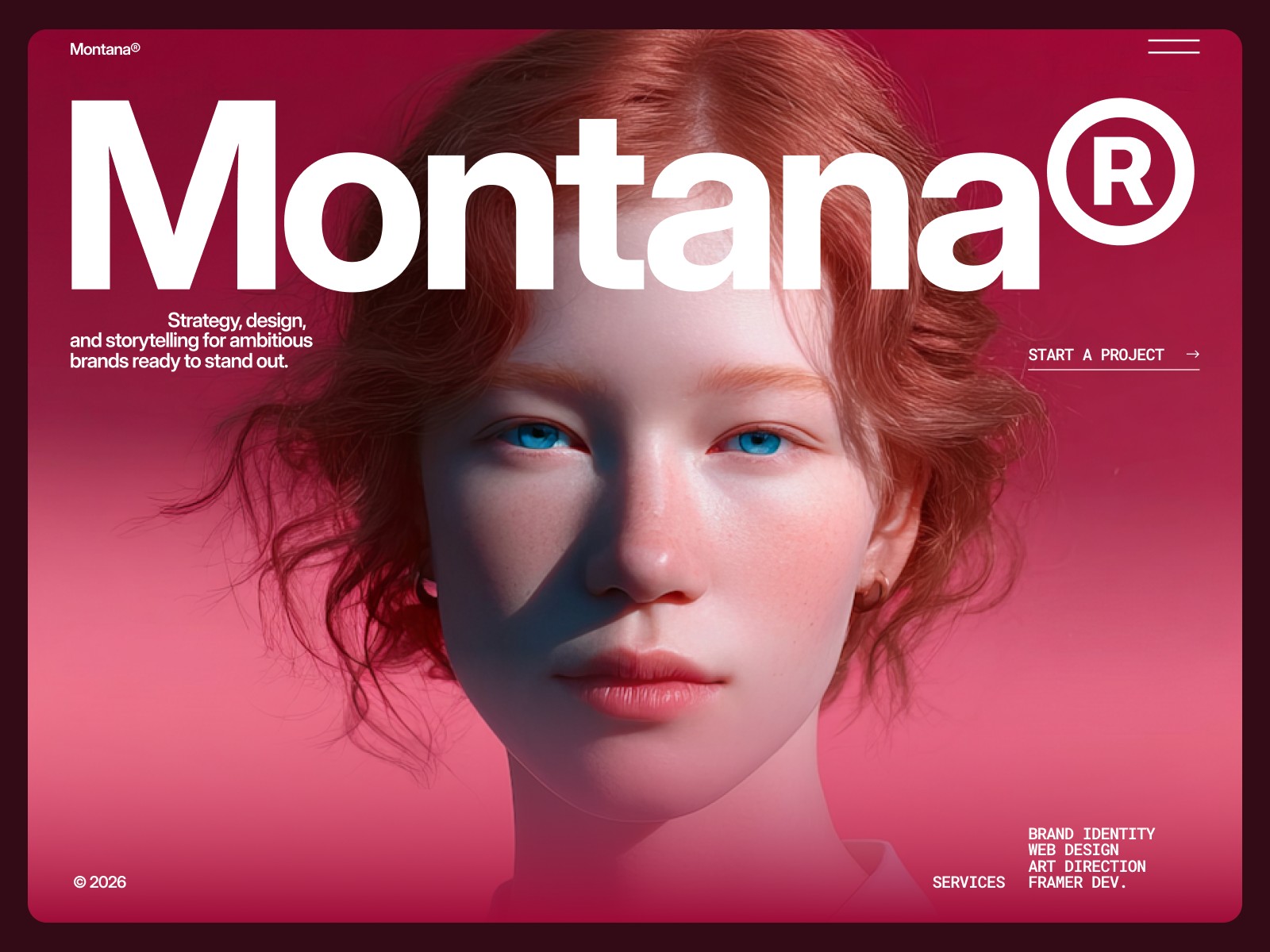 Montanaa: Free Personal Website Template by Akin &amp; Ed — Free Portfolio Framer Template preview