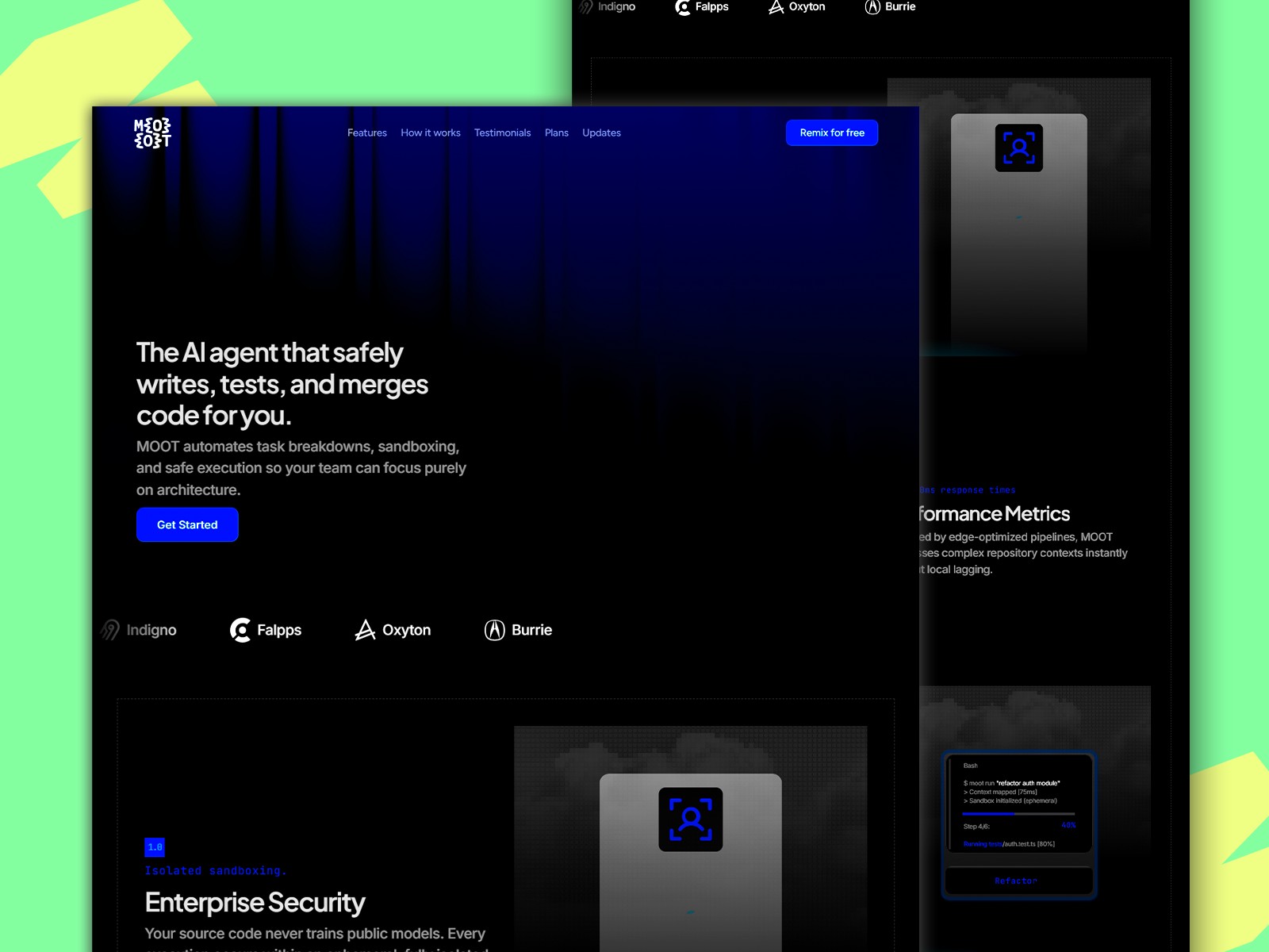 Mooot — Free AI Website Template by SST — Free SaaS Template for Framer by SST preview