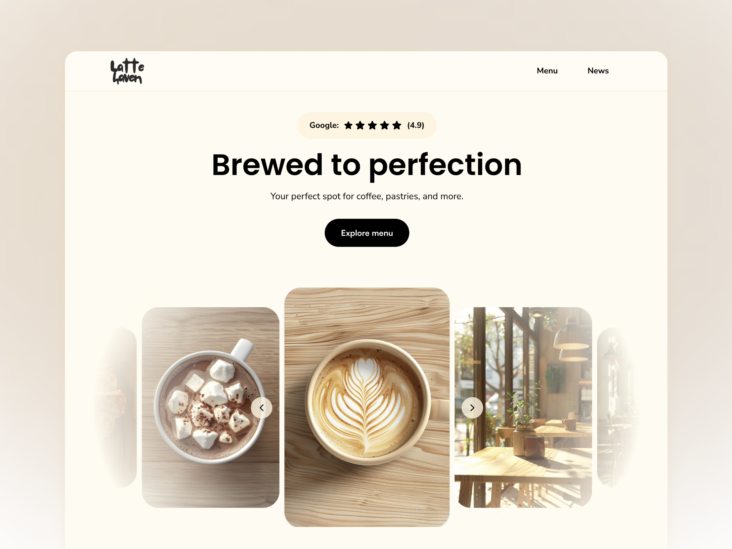Morrow &amp; Grain: Free Restaurant Website Template by Ken Huang — Free Food Framer Template preview