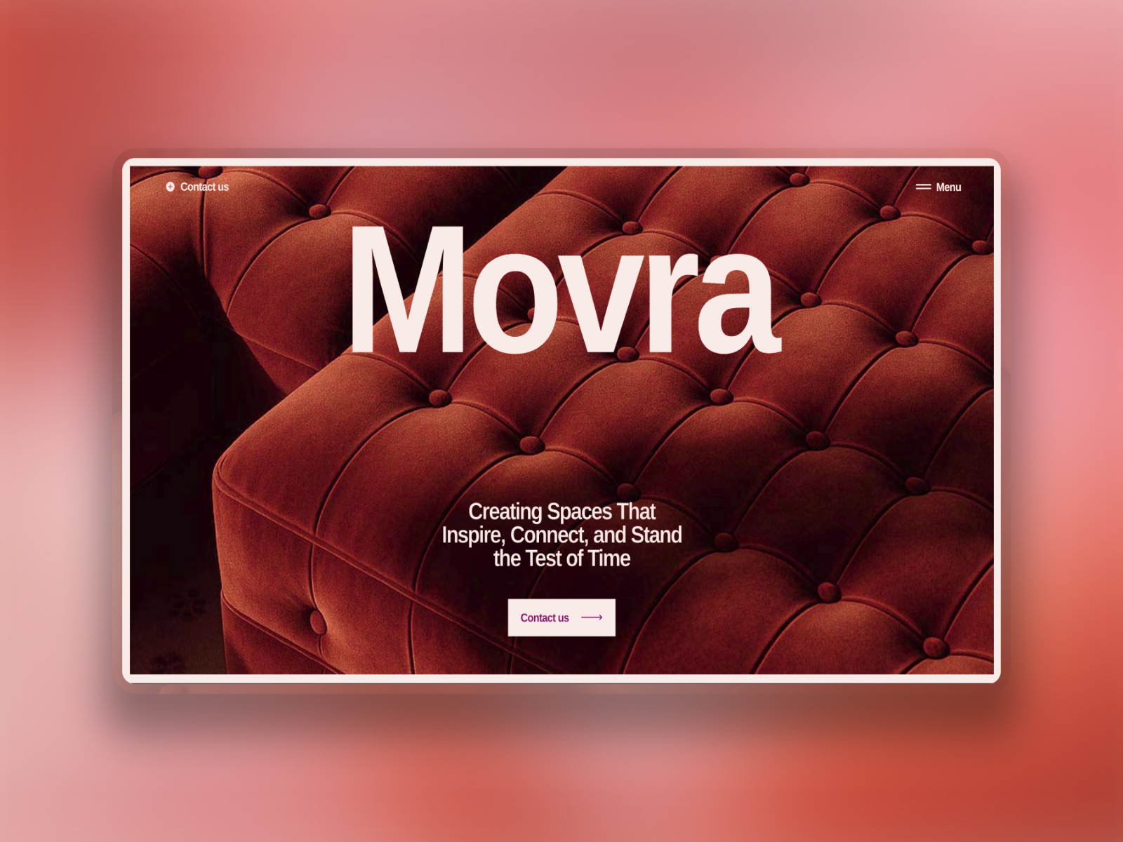Movra — Free Architecture & Interior Studio Framer Template preview