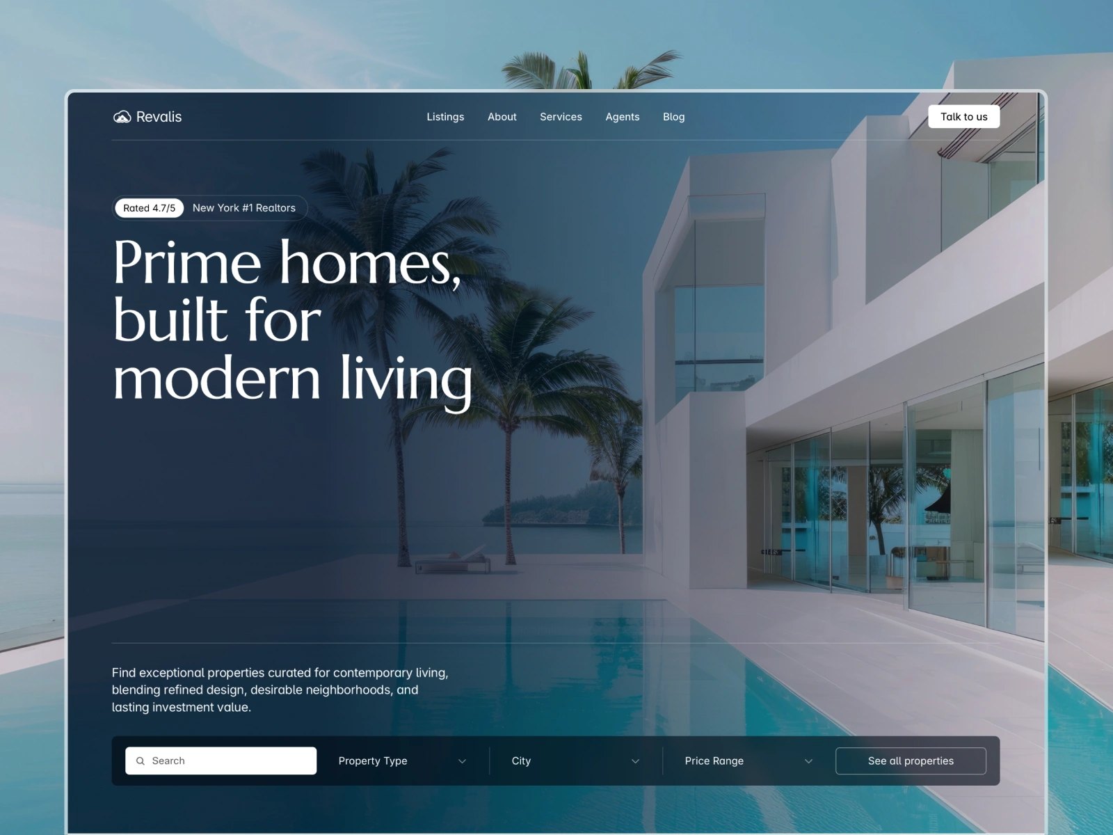 Muna Realty: Free Real Estate Website Template by Bob from Flux — Free Real Estate Framer Template preview