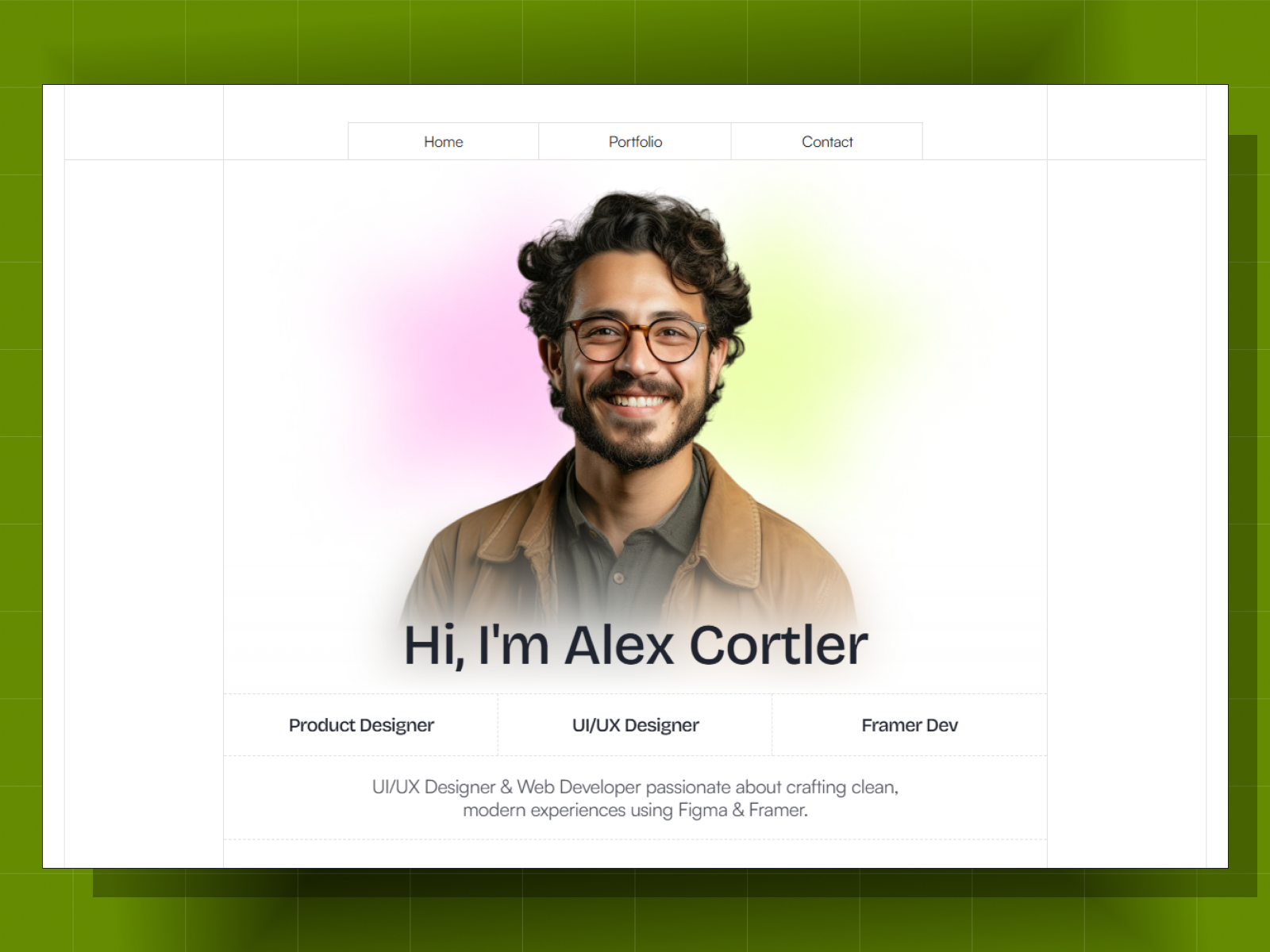 Myfolios — Free Agency Framer Template preview